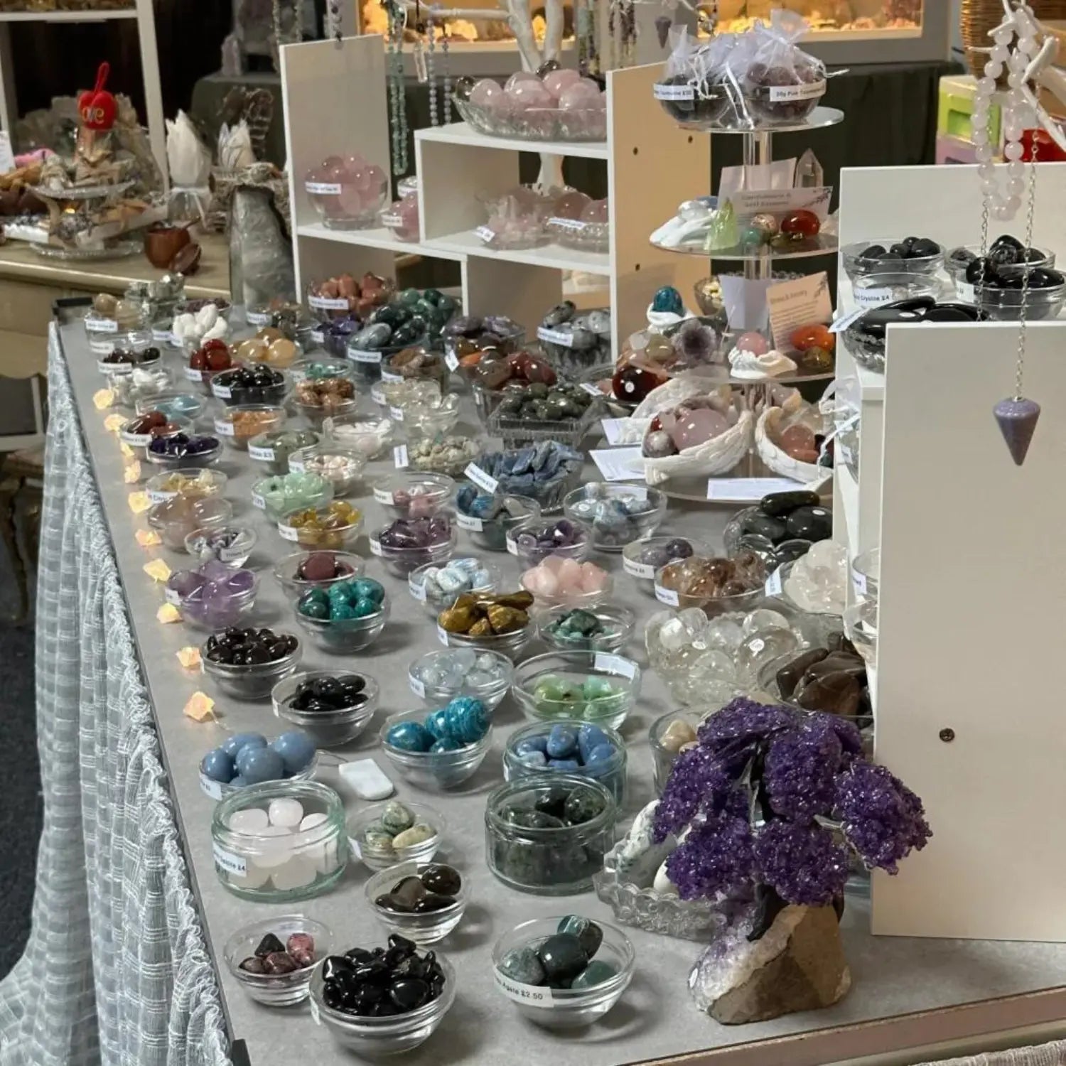 Tumbles, Crystal Grids... Castle Rocks Cornwall