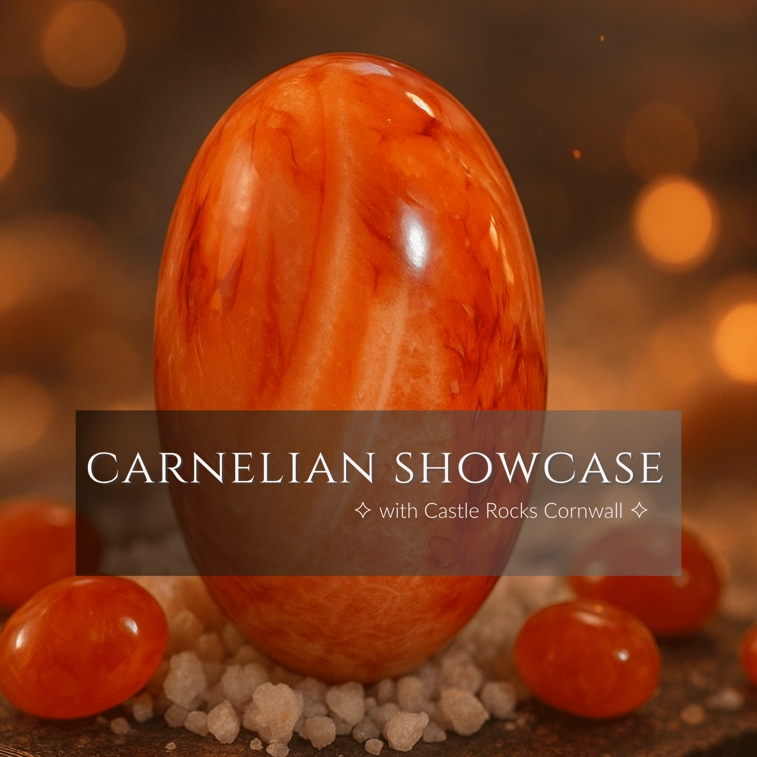 Carnelian Showcase - Castle Rocks Cornwall