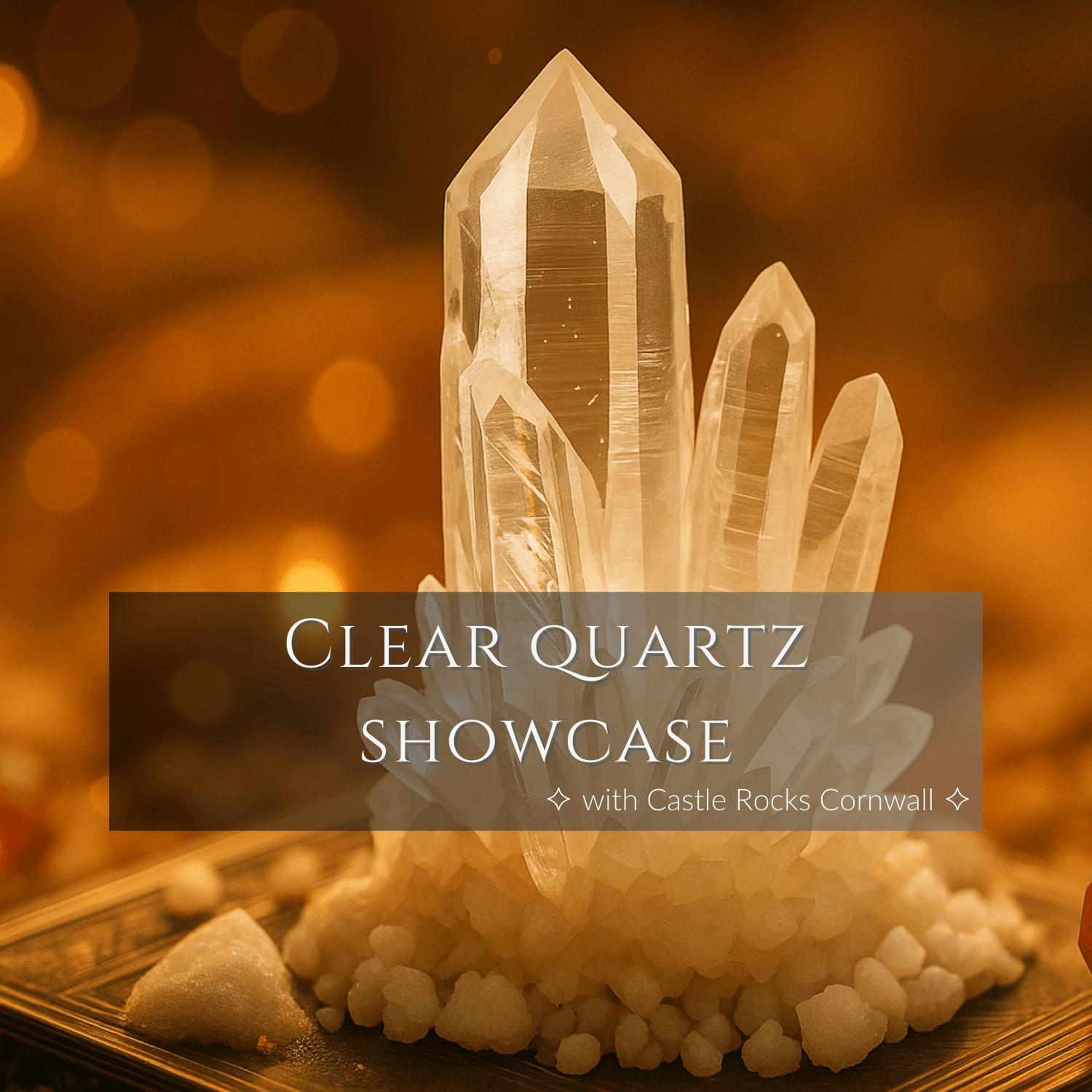 Clear Quartz Showcase - Castle Rocks Cornwall
