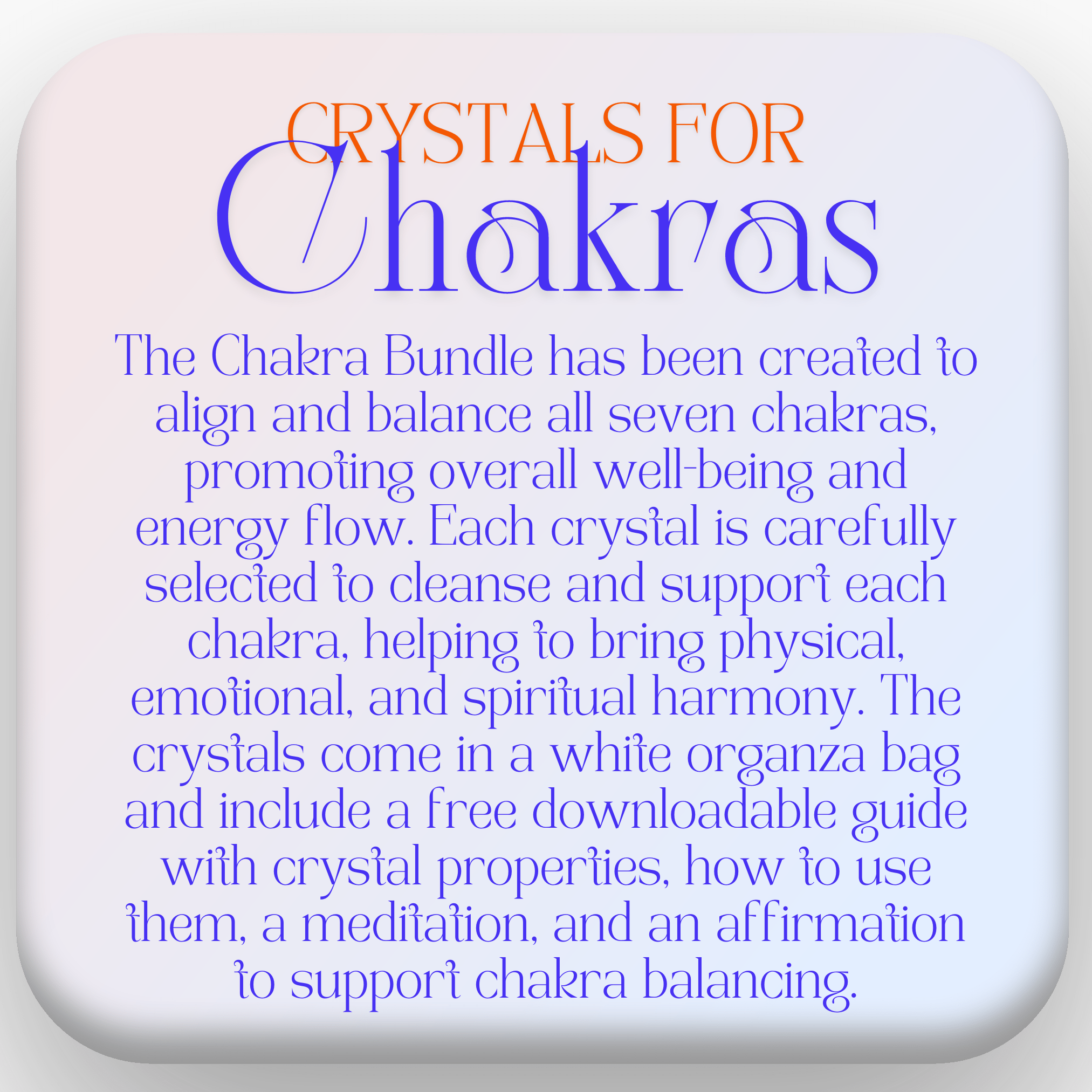 Crystals for Chakras bundle