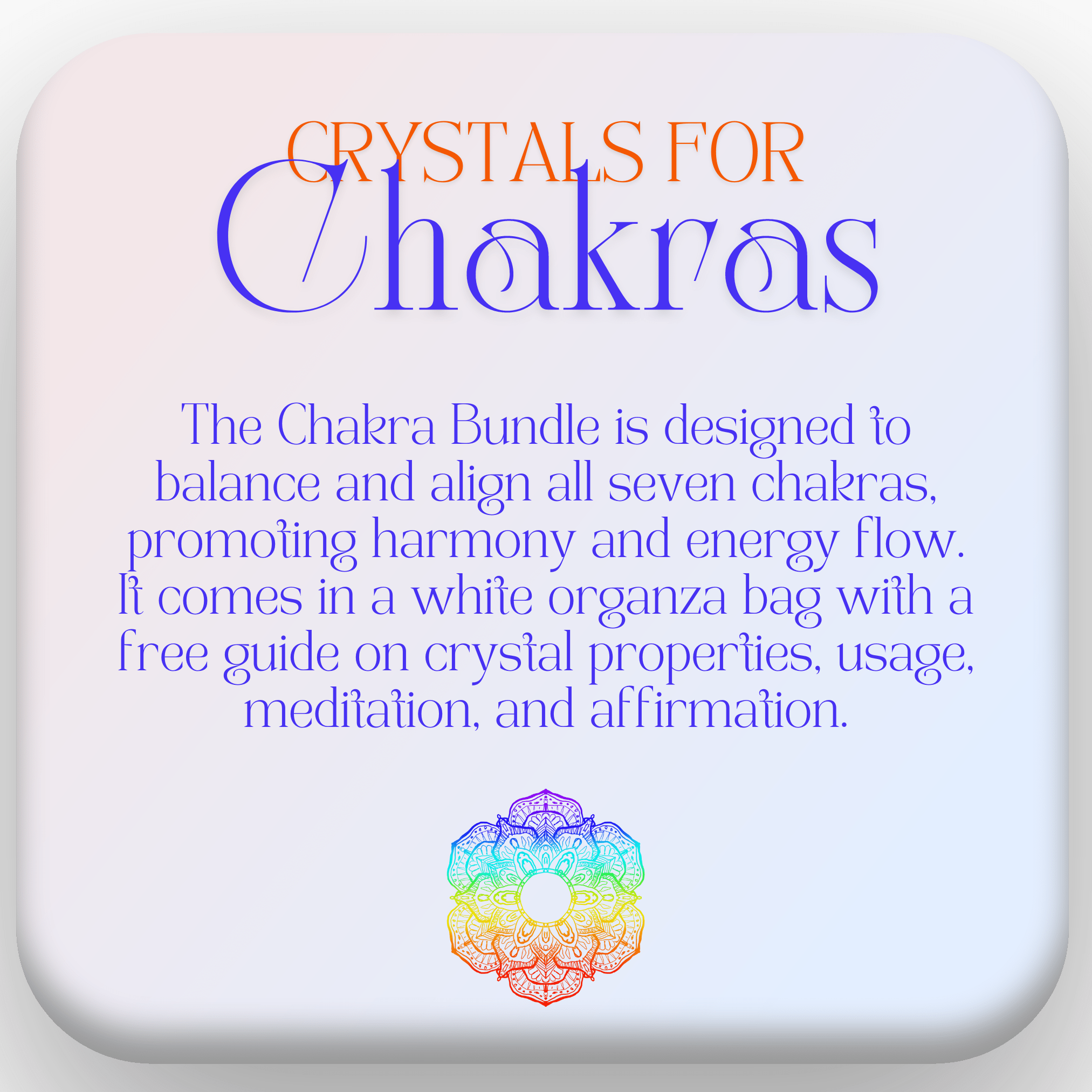 Crystals for Chakras bundle