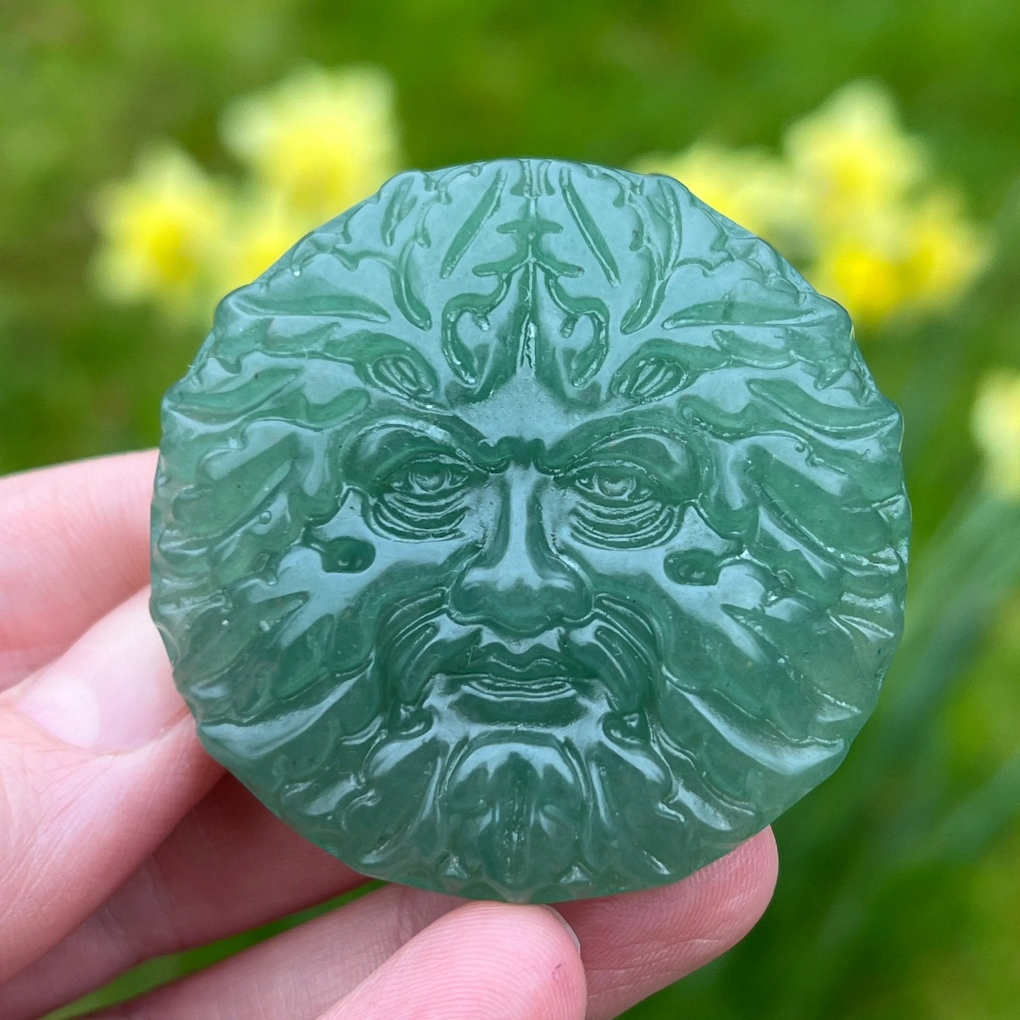 Green Man - Green Aventurine Castle Rocks Cornwall