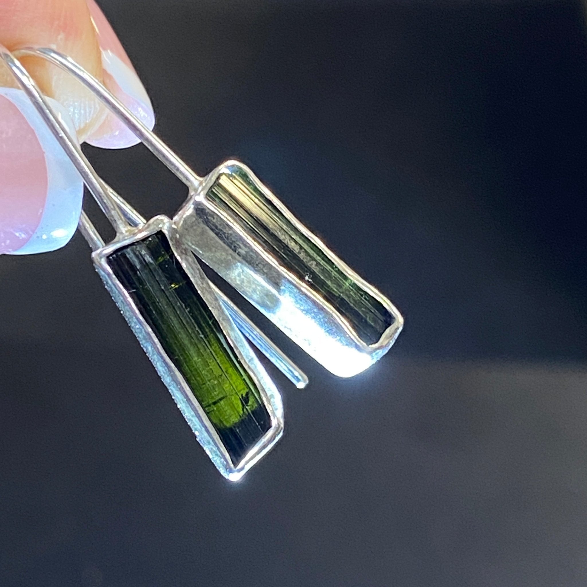 Verdelite Tourmaline Earrings – Bespoke by Song of the Sea