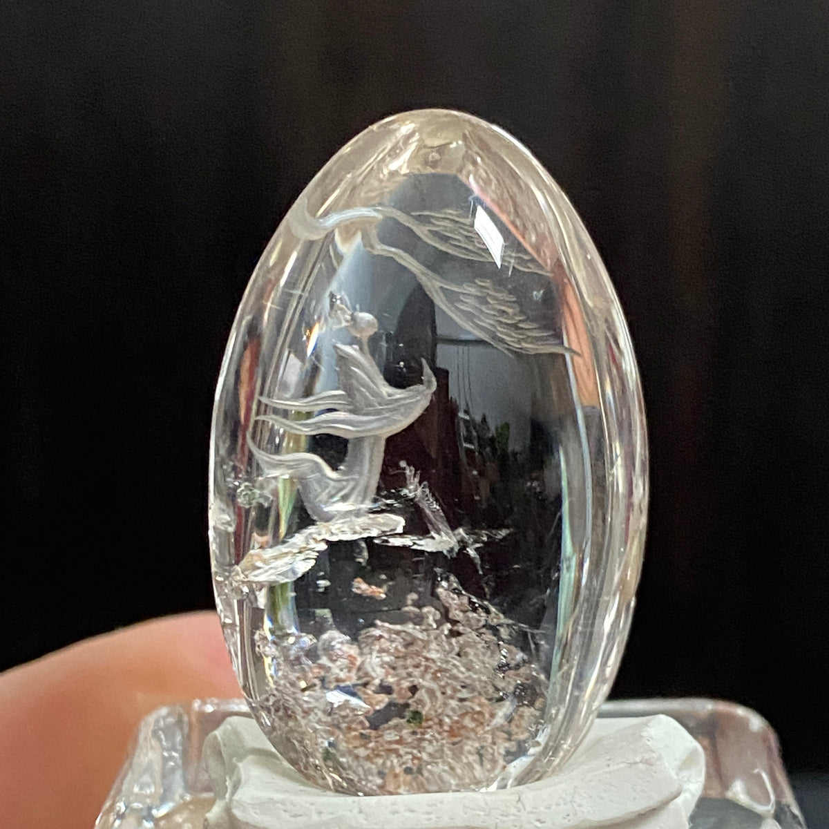 Higher Realm Canopy — AAA Diamond-Etched Clear Landscape Quartz