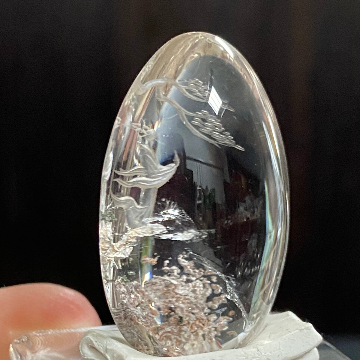 Higher Realm Canopy — AAA Diamond-Etched Clear Landscape Quartz