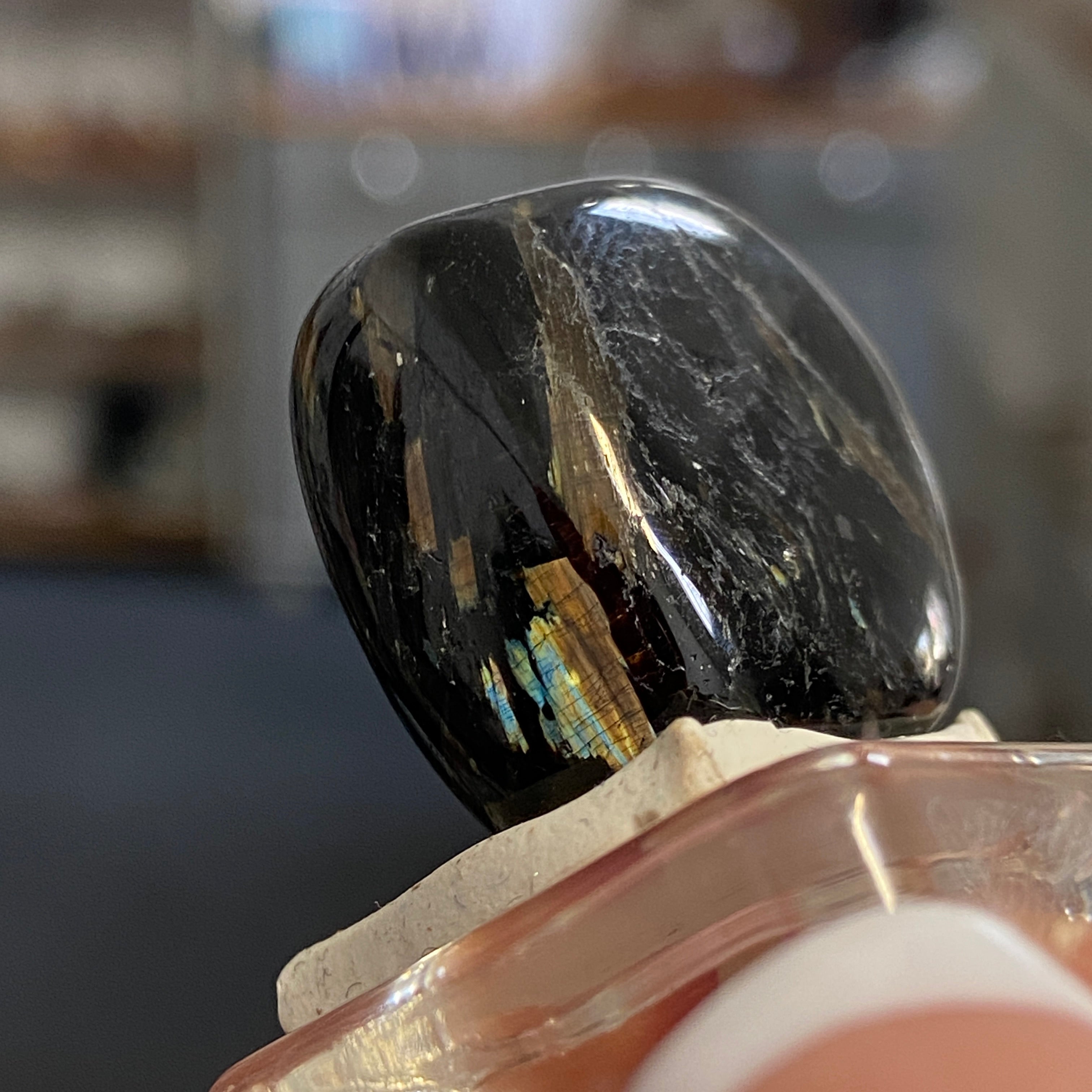 The Best Nuummite from Greenland - Tumbled Stone - AAA