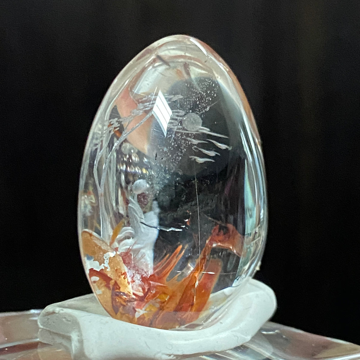 Celestial Tree and Autumn Earth — AAA Diamond-Etched Clear Landscape Quartz