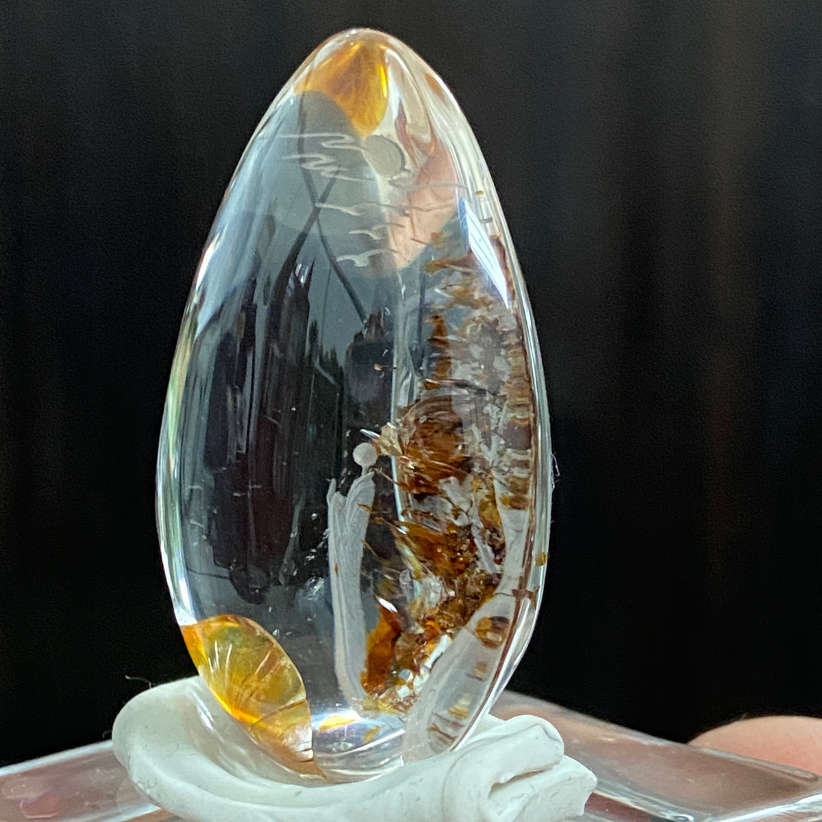 Moonlit Golden Grove — AAA Diamond-Etched Clear Landscape Quartz