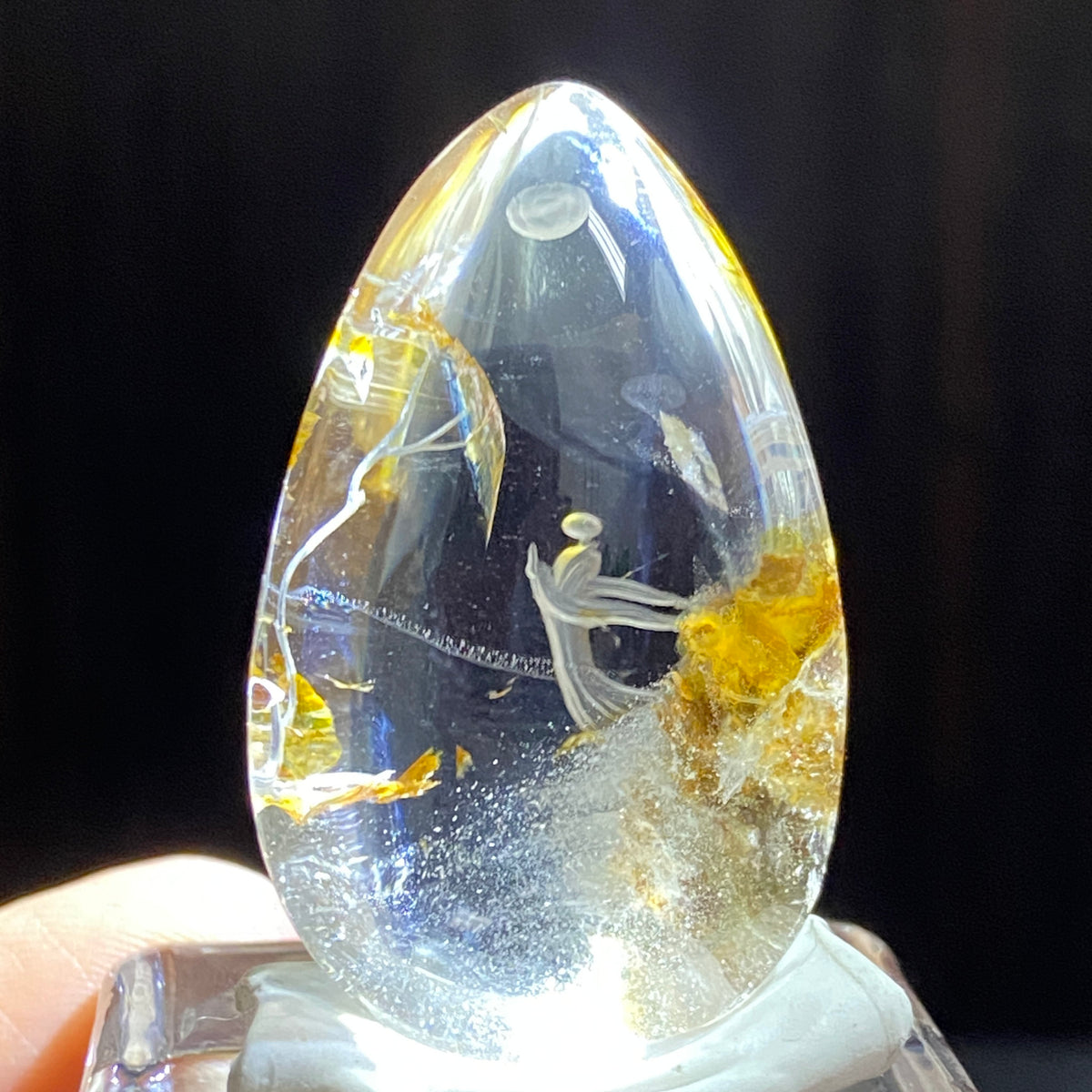 Gazing Upon the Golden Tree — AAA Diamond-Etched Clear Landscape Quartz
