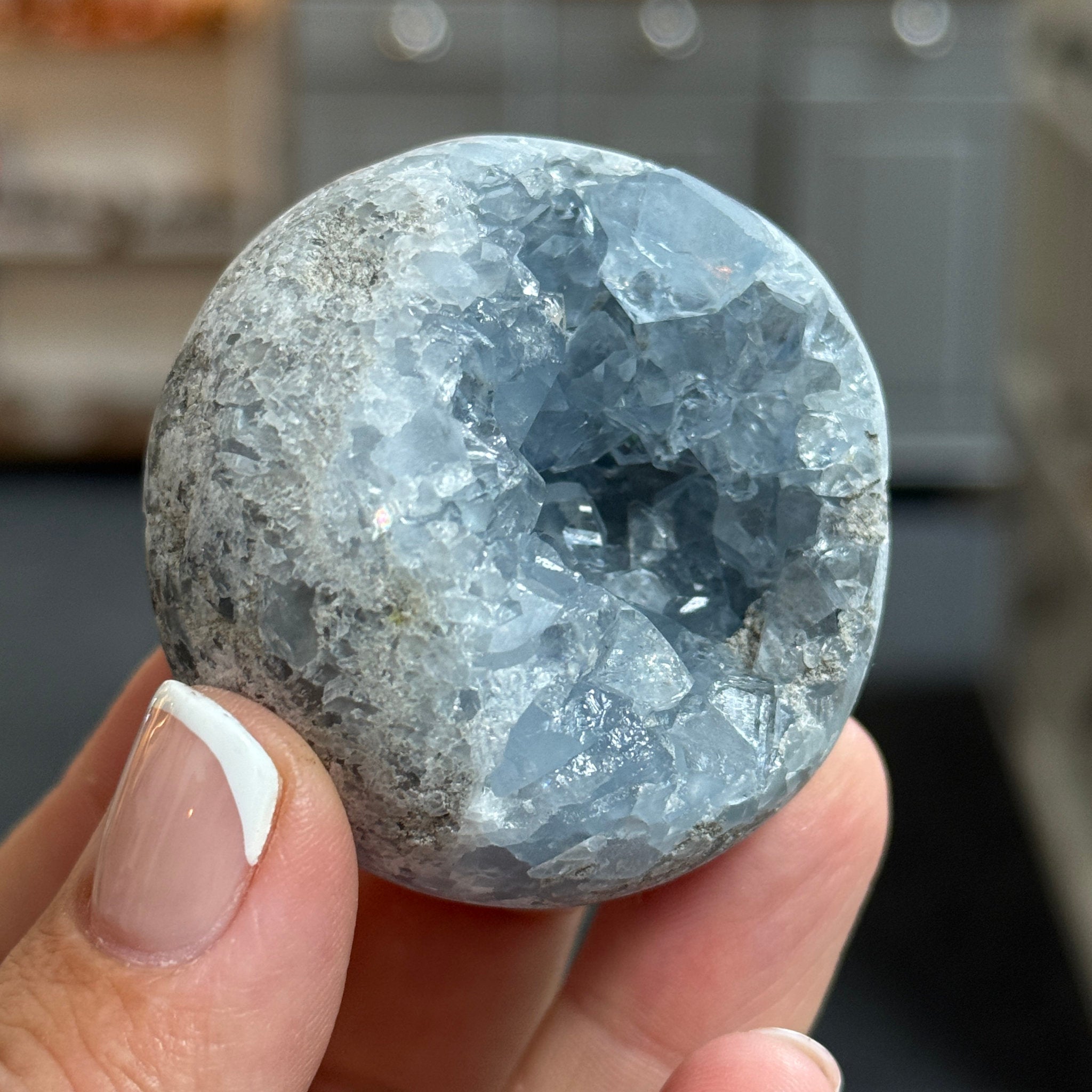 💙 Celestite Sphere – Madagascar