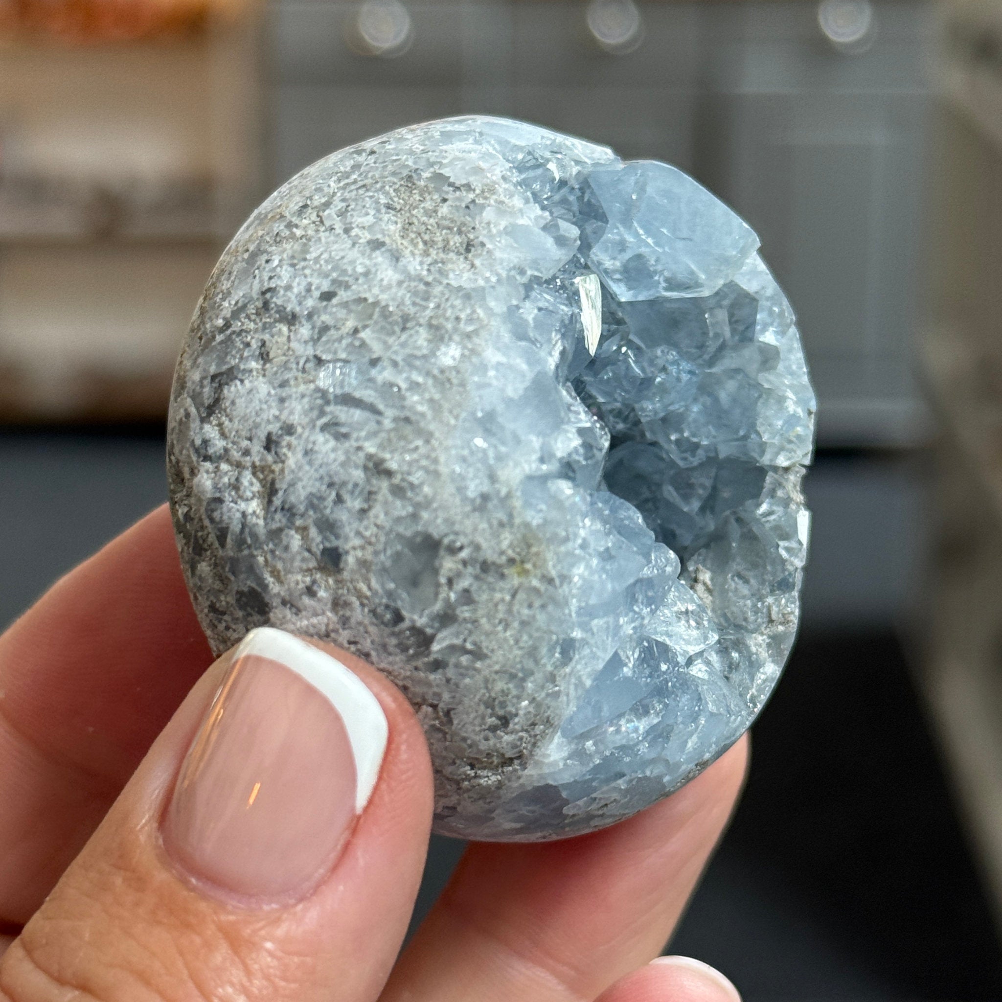 💙 Celestite Sphere – Madagascar