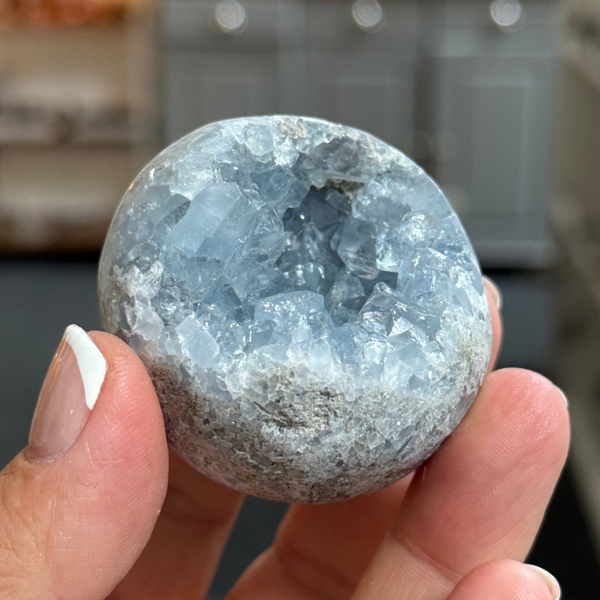 💙 Celestite Sphere – Madagascar