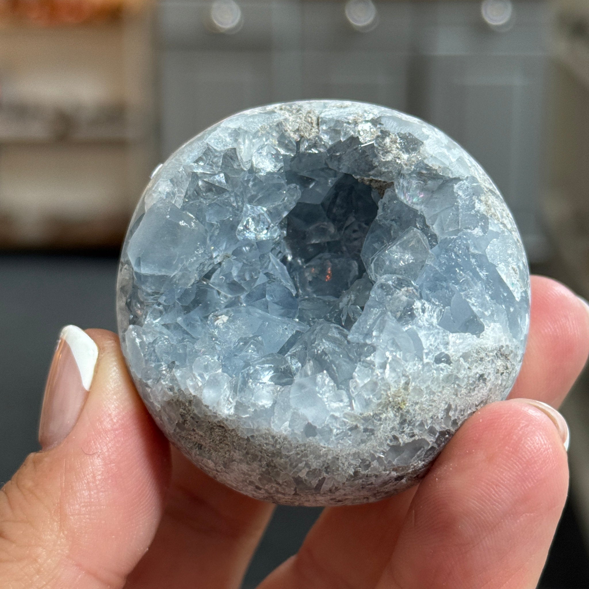 💙 Celestite Sphere – Madagascar