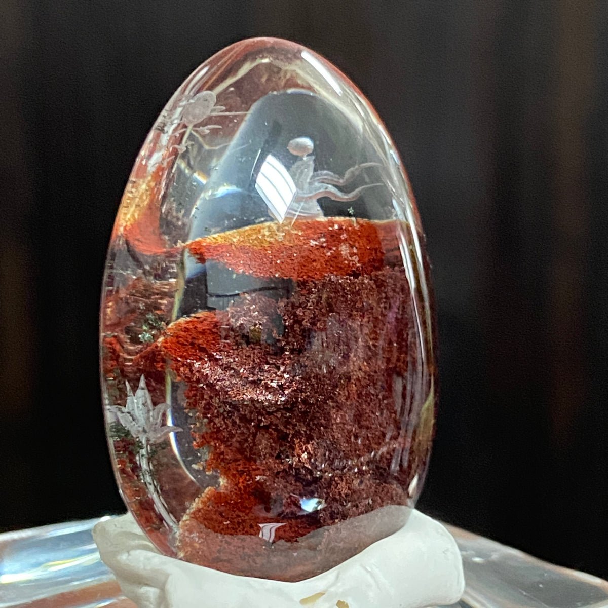Lotus and Red Mountain Summit — AAA Diamond-Etched Fire Quartz