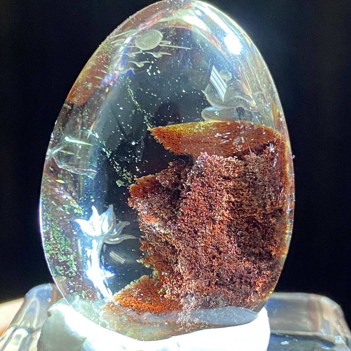 Lotus and Red Mountain Summit — AAA Diamond-Etched Fire Quartz