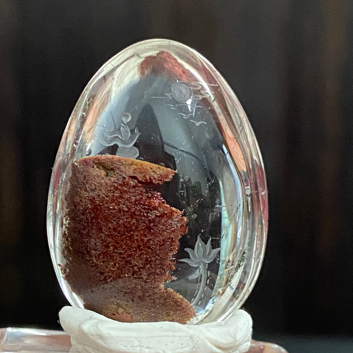 Lotus and Red Mountain Summit — AAA Diamond-Etched Fire Quartz