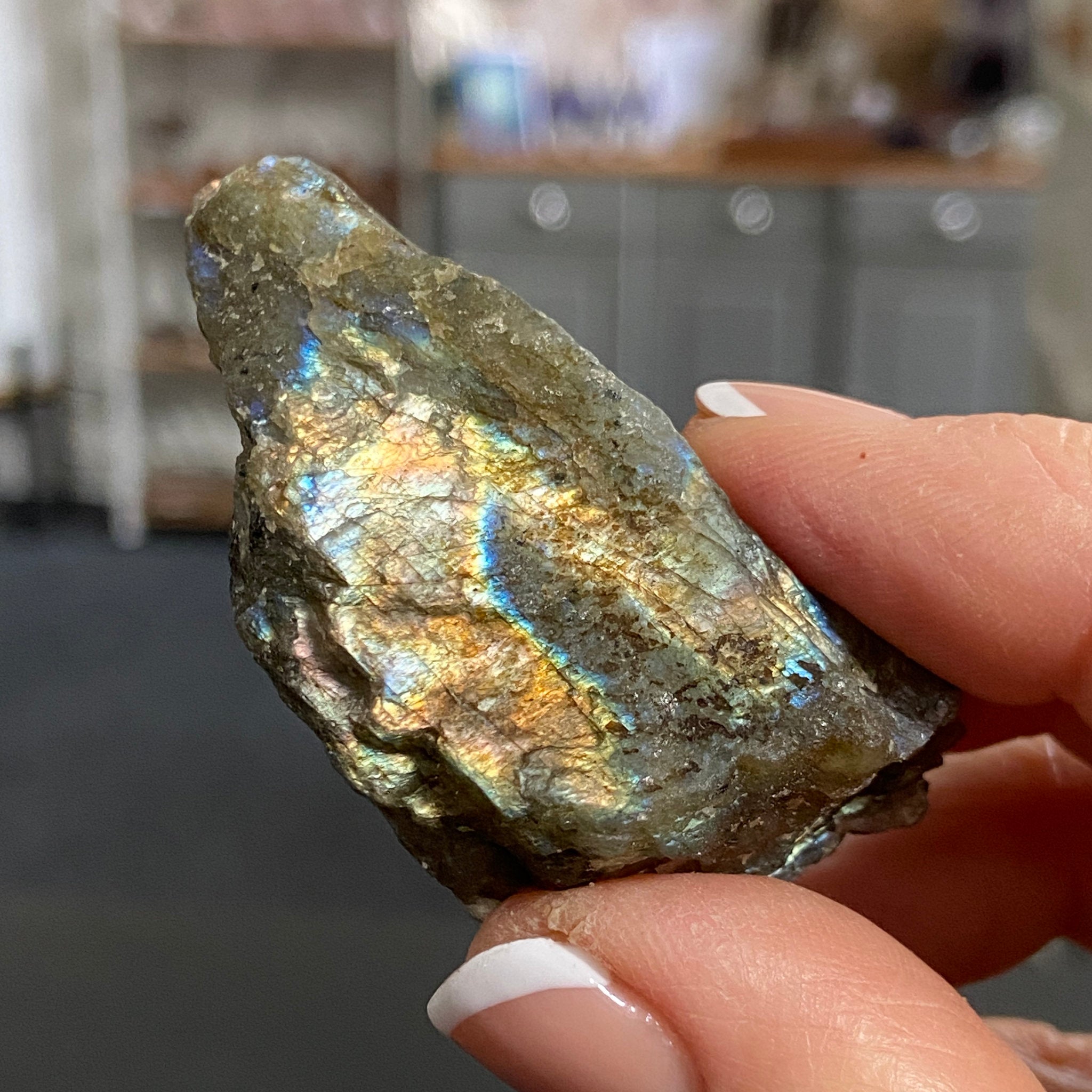 Madagascan Labradorite Slice – New Beginnings & Intuition