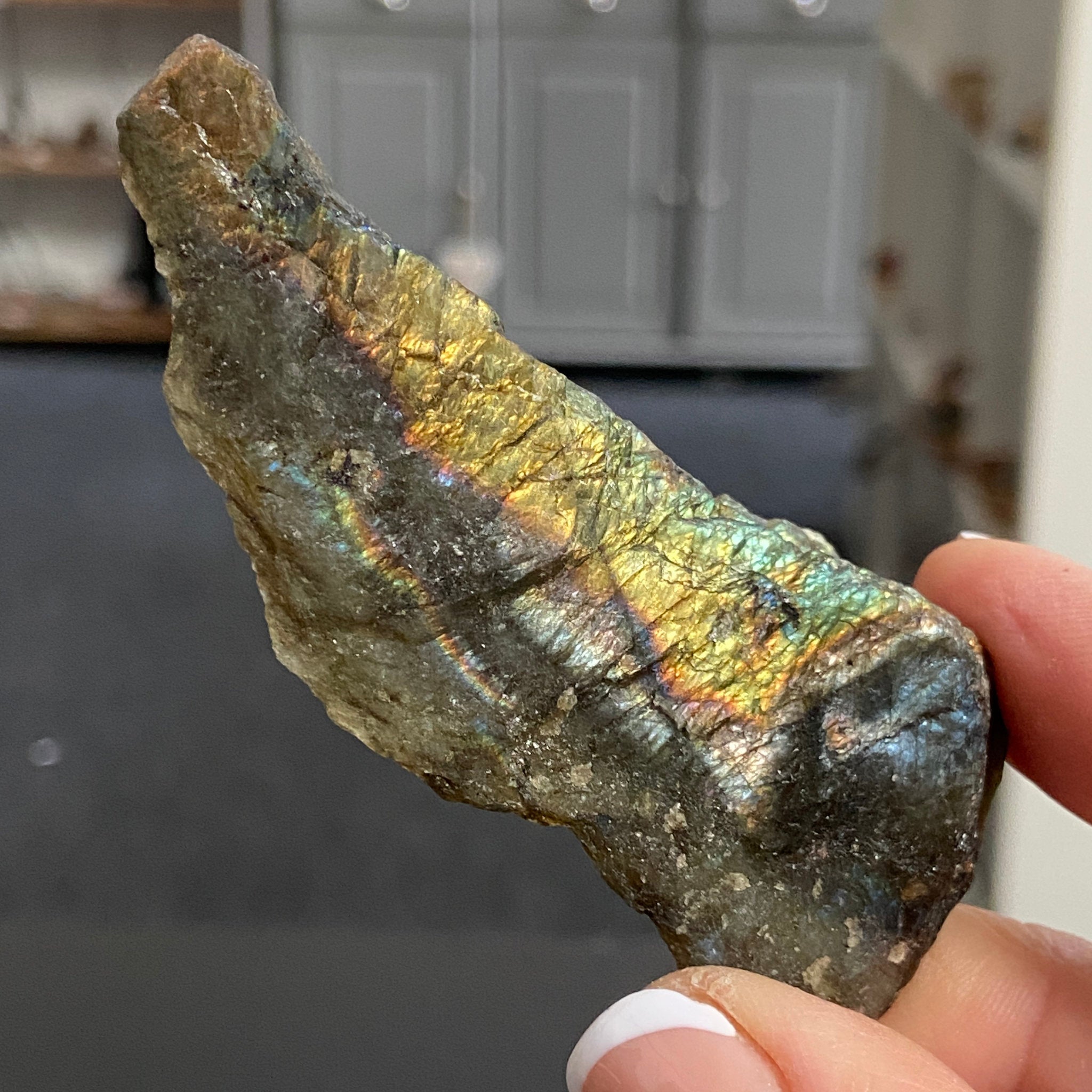 Madagascan Labradorite Slice – New Beginnings & Intuition