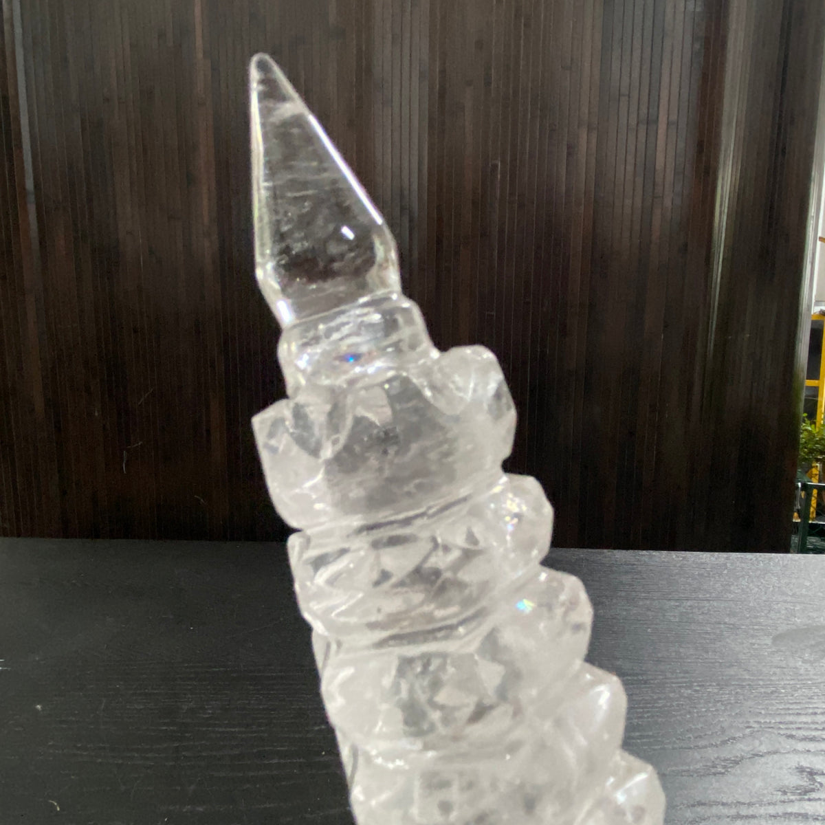 13-Layer Clear Quartz Wenchang Tower – Brazil