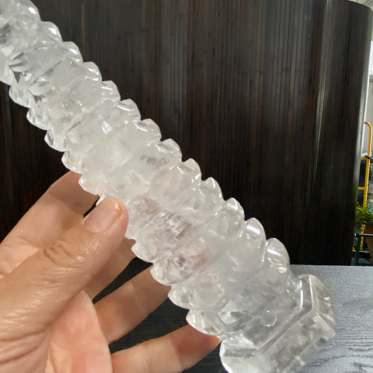 13-Layer Clear Quartz Wenchang Tower – Brazil