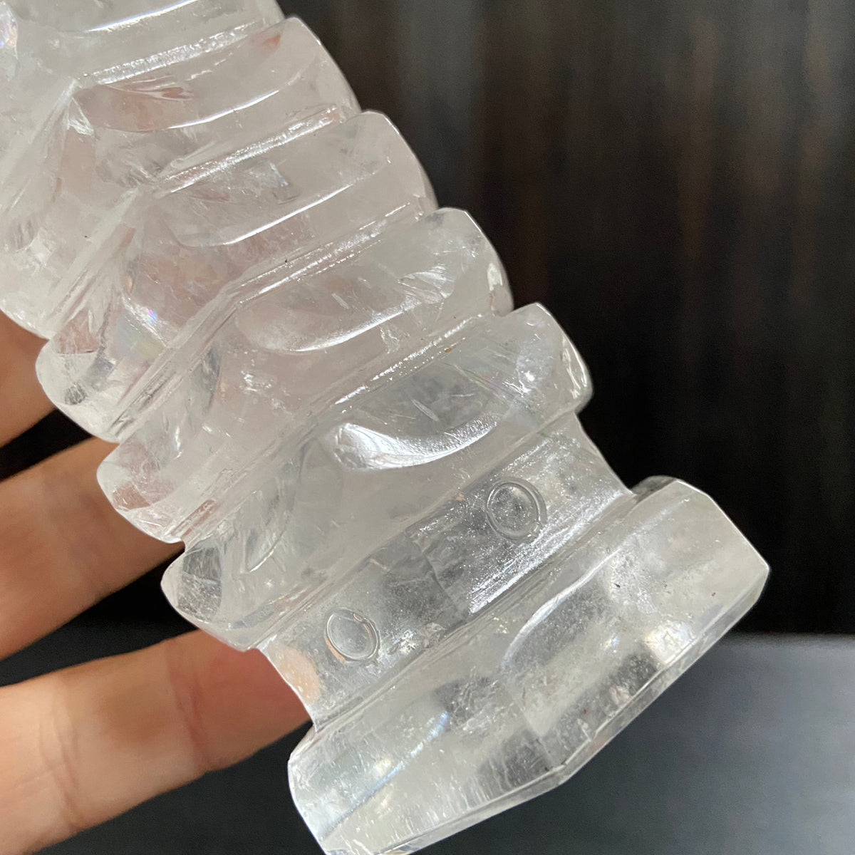13-Layer Clear Quartz Wenchang Tower – Brazil