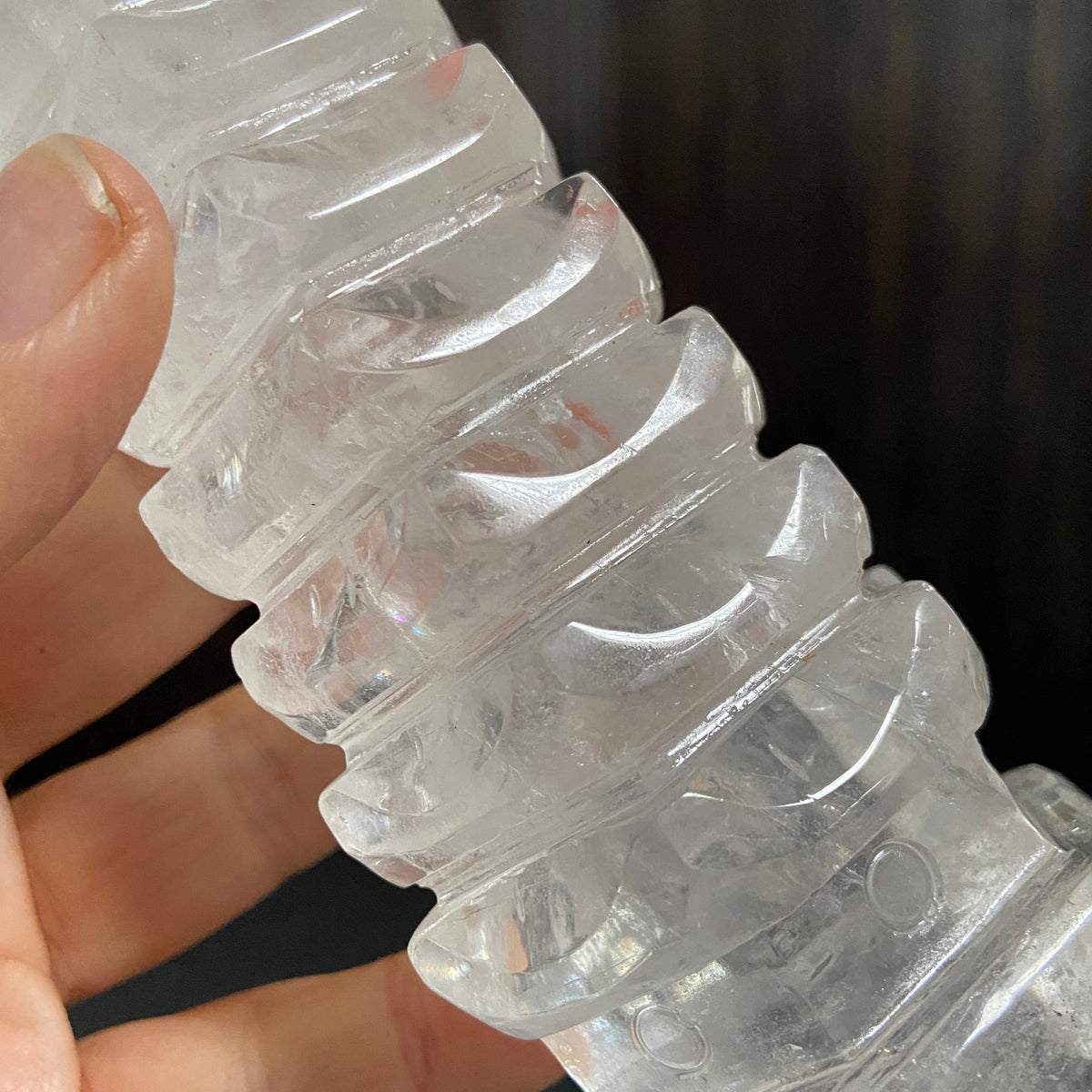 13-Layer Clear Quartz Wenchang Tower – Brazil