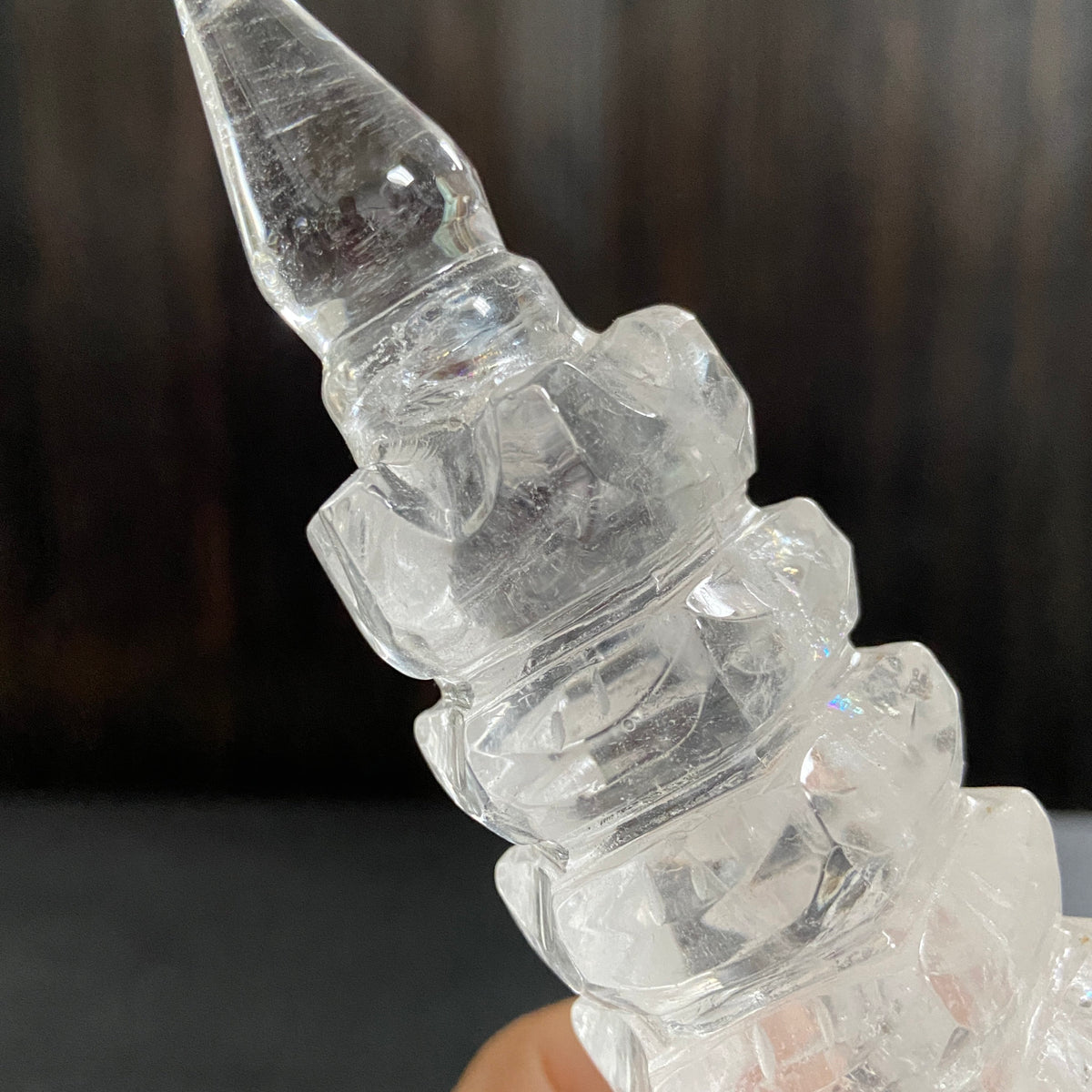13-Layer Clear Quartz Wenchang Tower – Brazil
