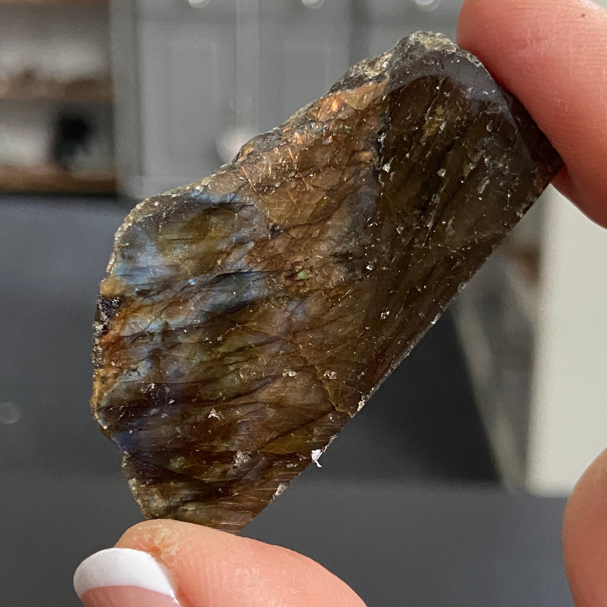 Madagascan Labradorite Slice – New Beginnings & Intuition