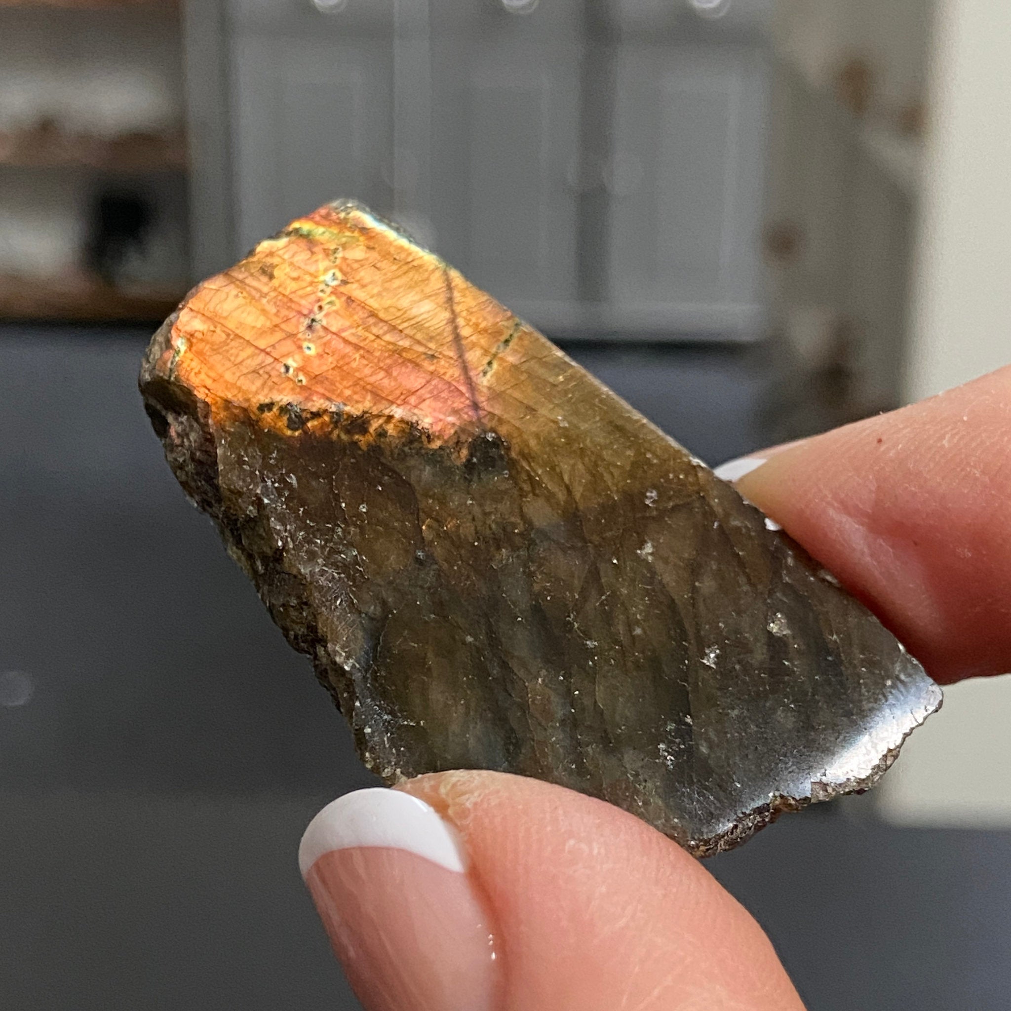 Madagascan Labradorite Slice – New Beginnings & Intuition