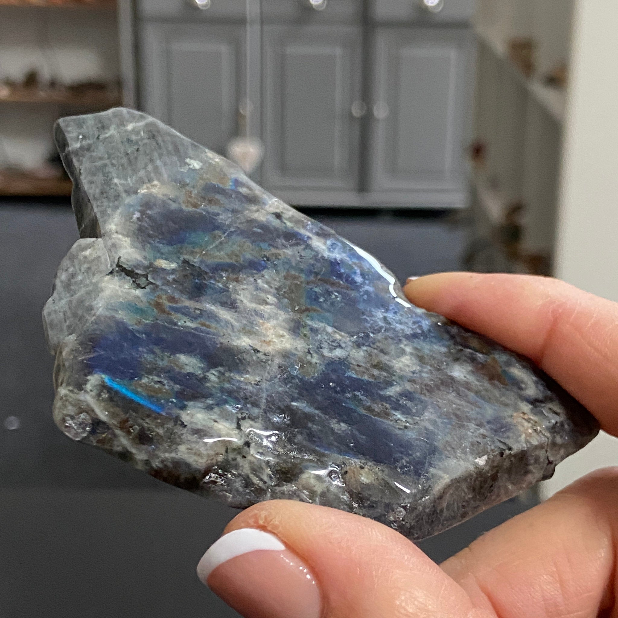 Rare Labradorite Slice from Labrador, Canada – New Beginnings