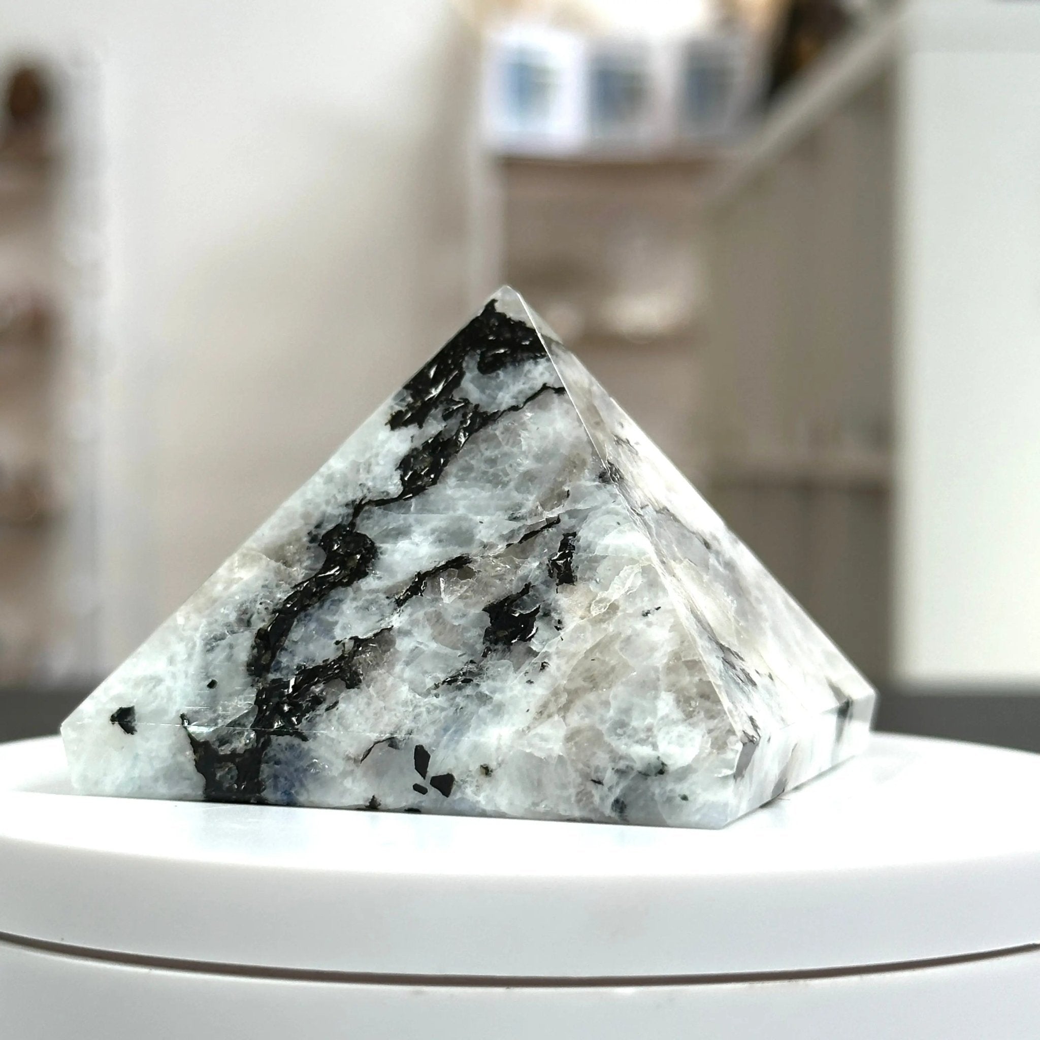 Rainbow Moonstone Pyramid Castle Rocks Cornwall