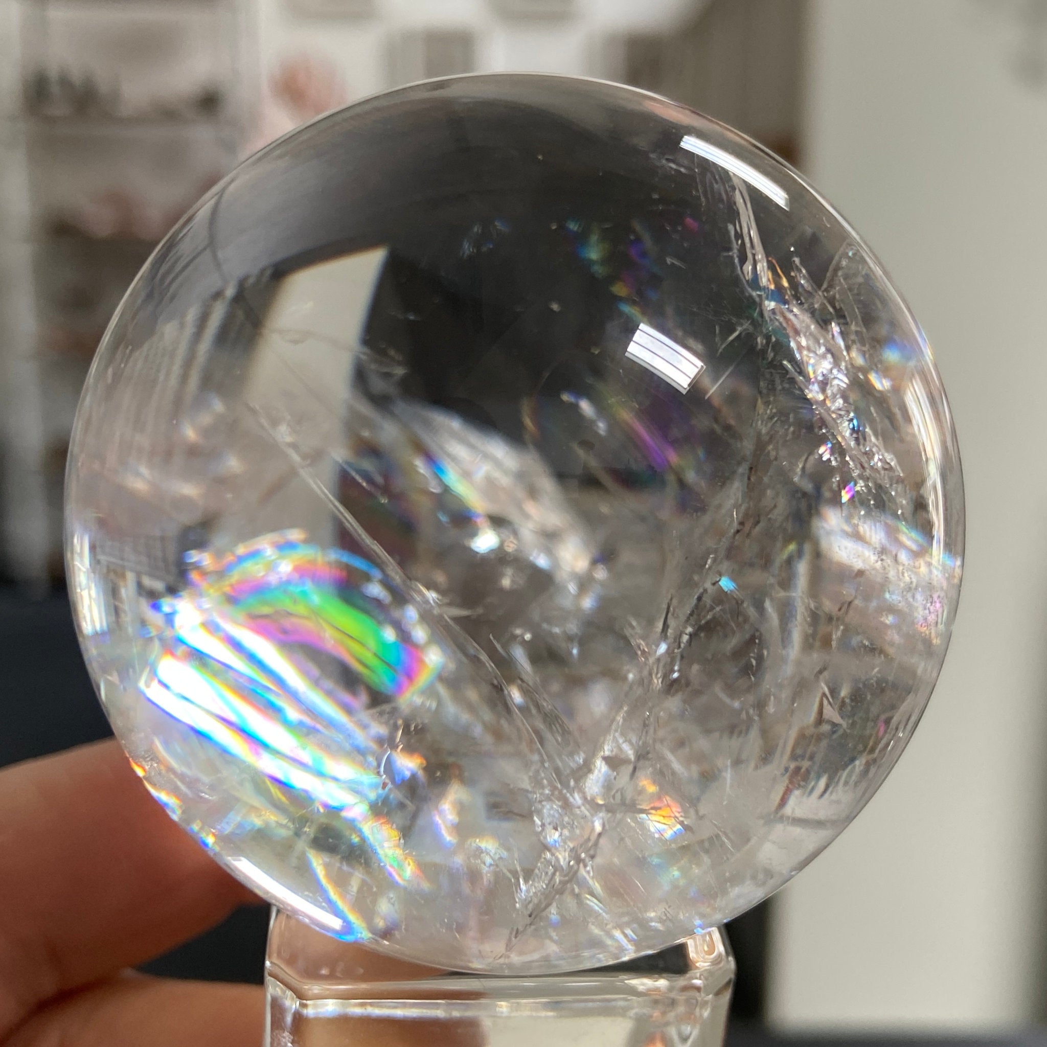 Colombian Lemurian Clear Quartz Sphere – Peñas Blancas