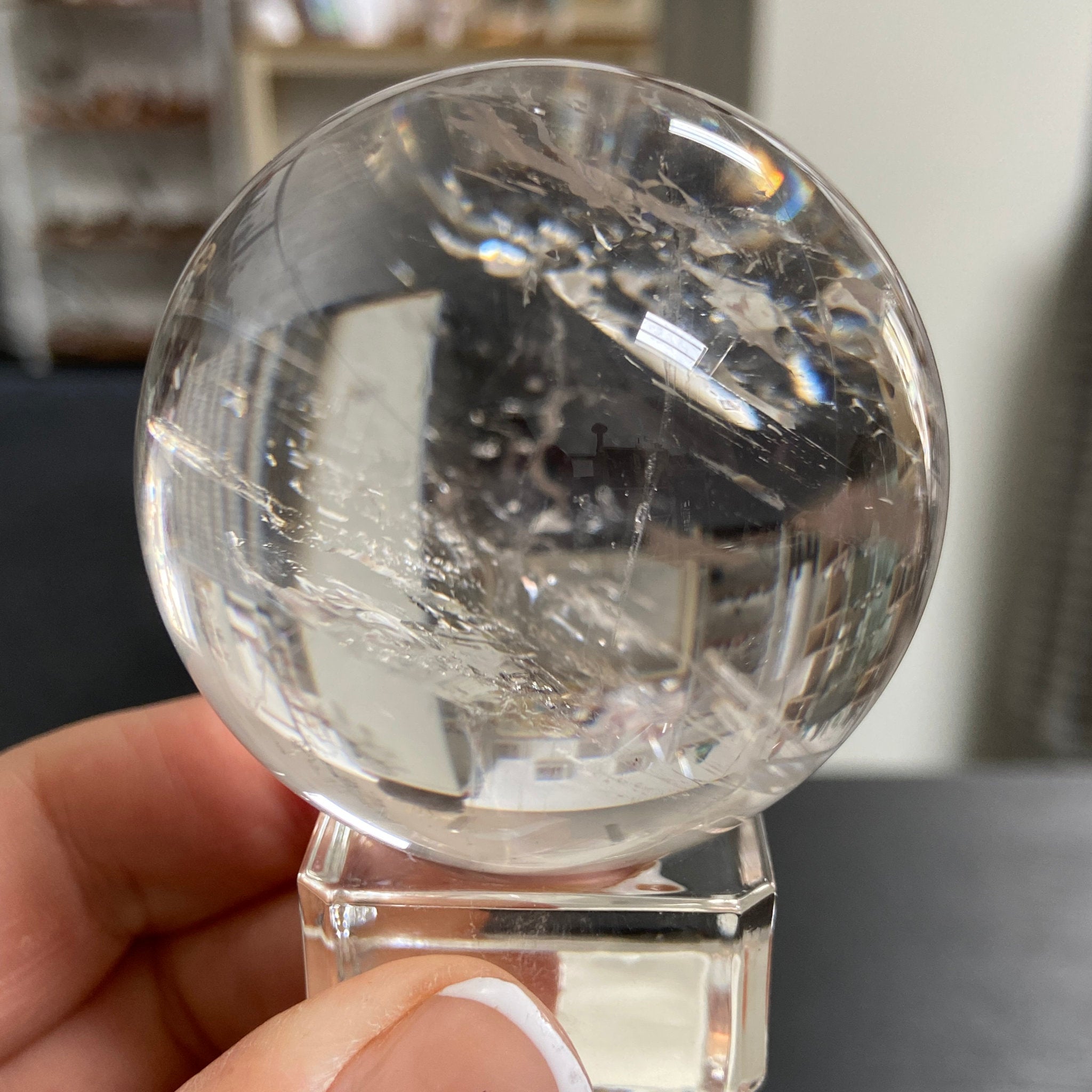 Colombian Lemurian Clear Quartz Sphere – Peñas Blancas