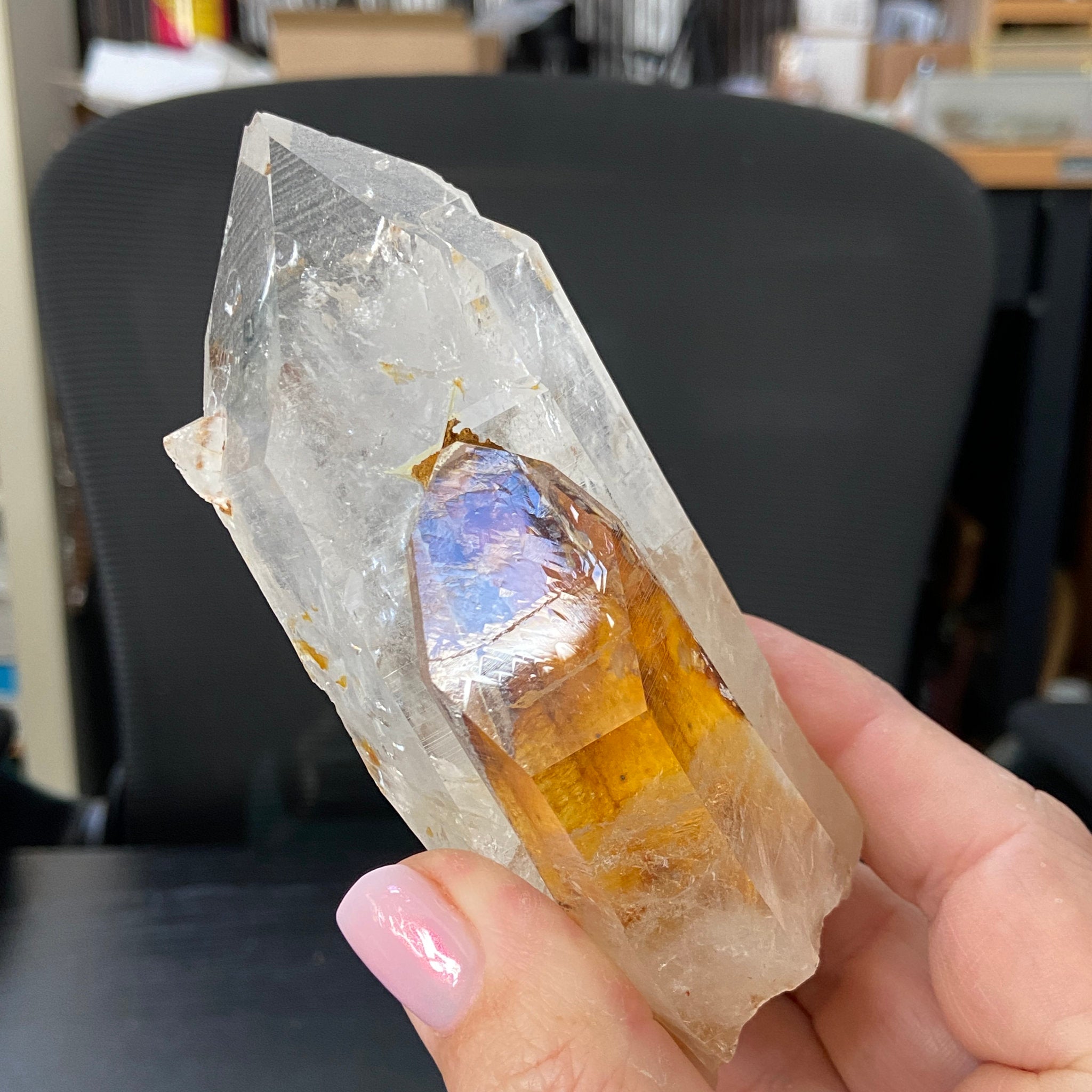 Phoenix Fire Lemurian Quartz Point – Penas Blancas, Colombia