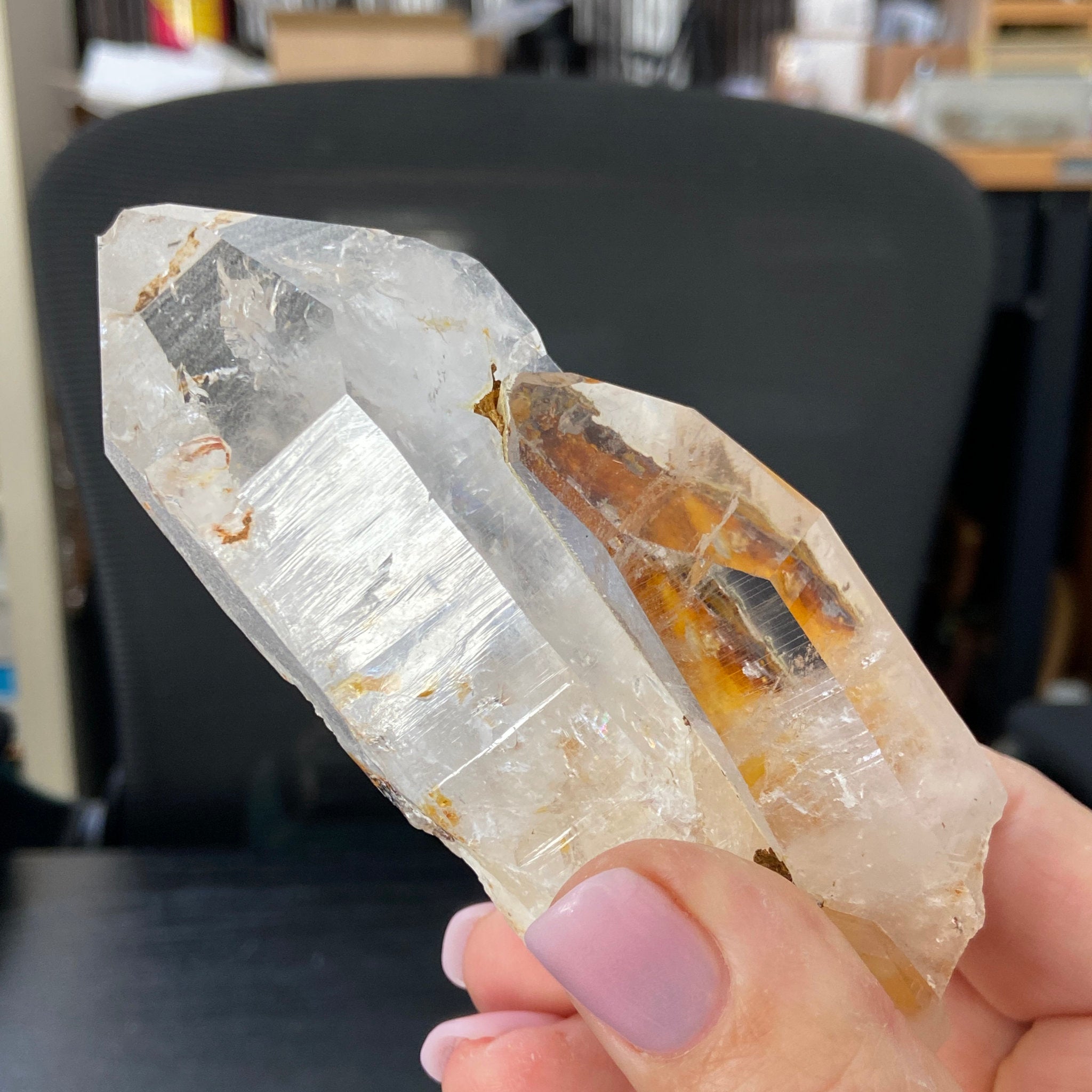 Phoenix Fire Lemurian Quartz Point – Penas Blancas, Colombia