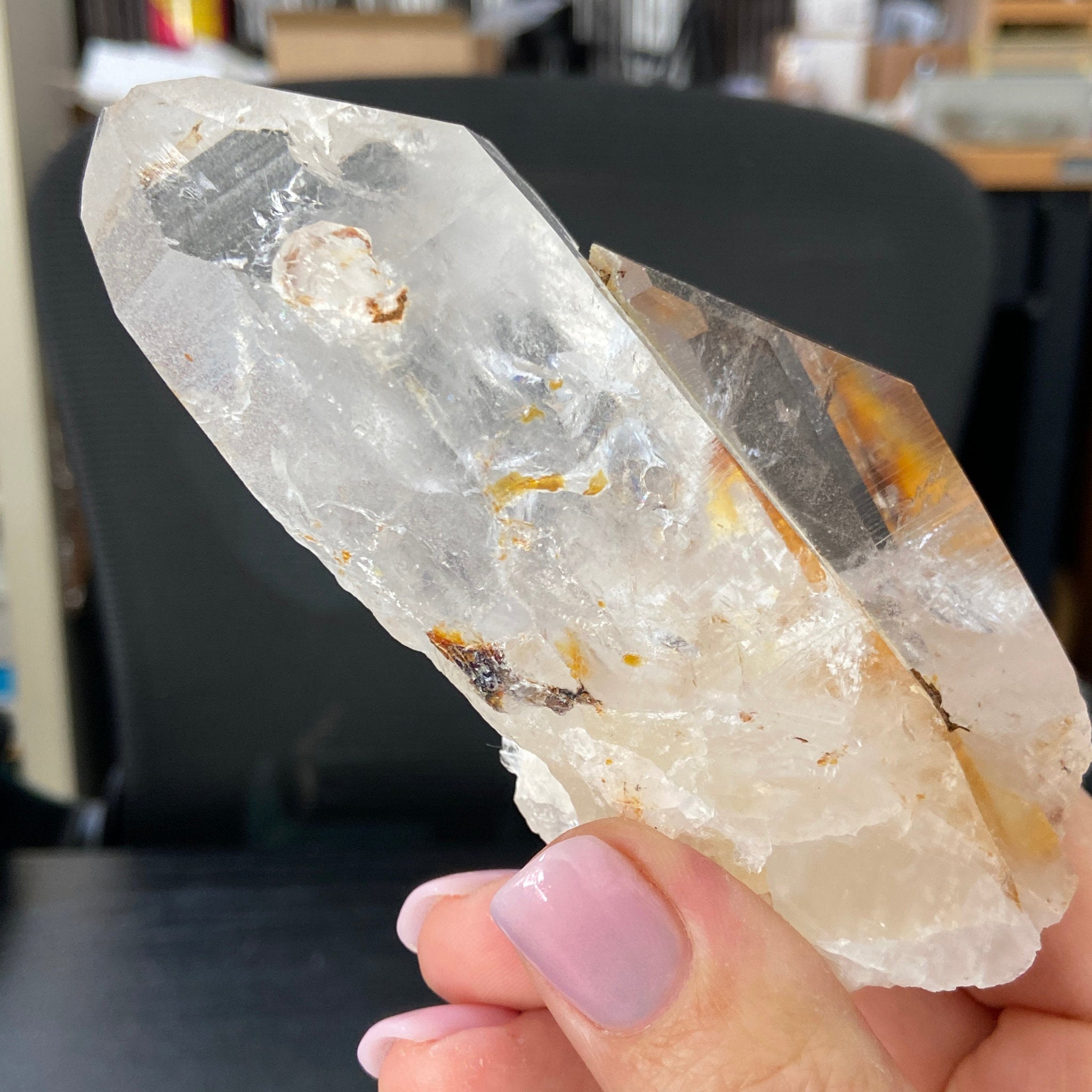 Phoenix Fire Lemurian Quartz Point – Penas Blancas, Colombia