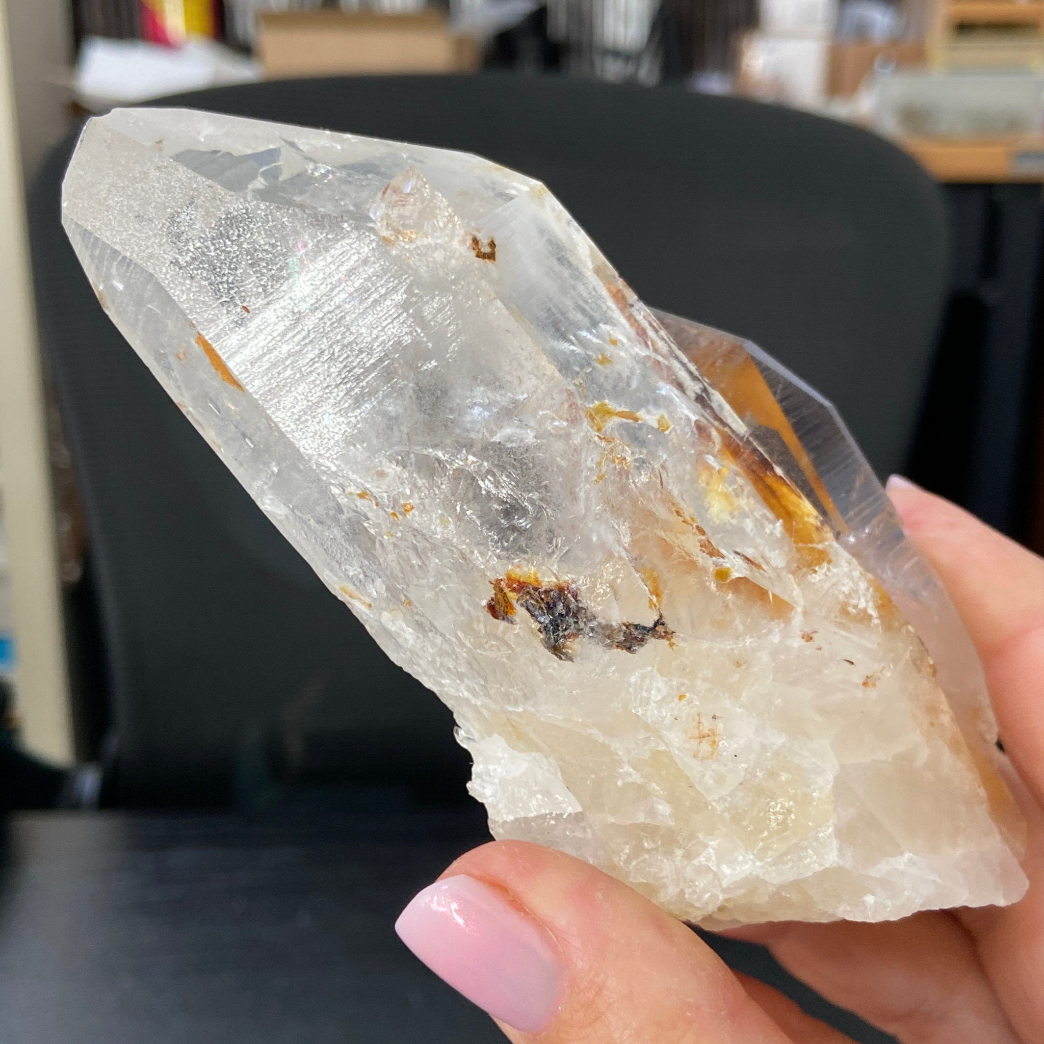 Phoenix Fire Lemurian Quartz Point – Penas Blancas, Colombia