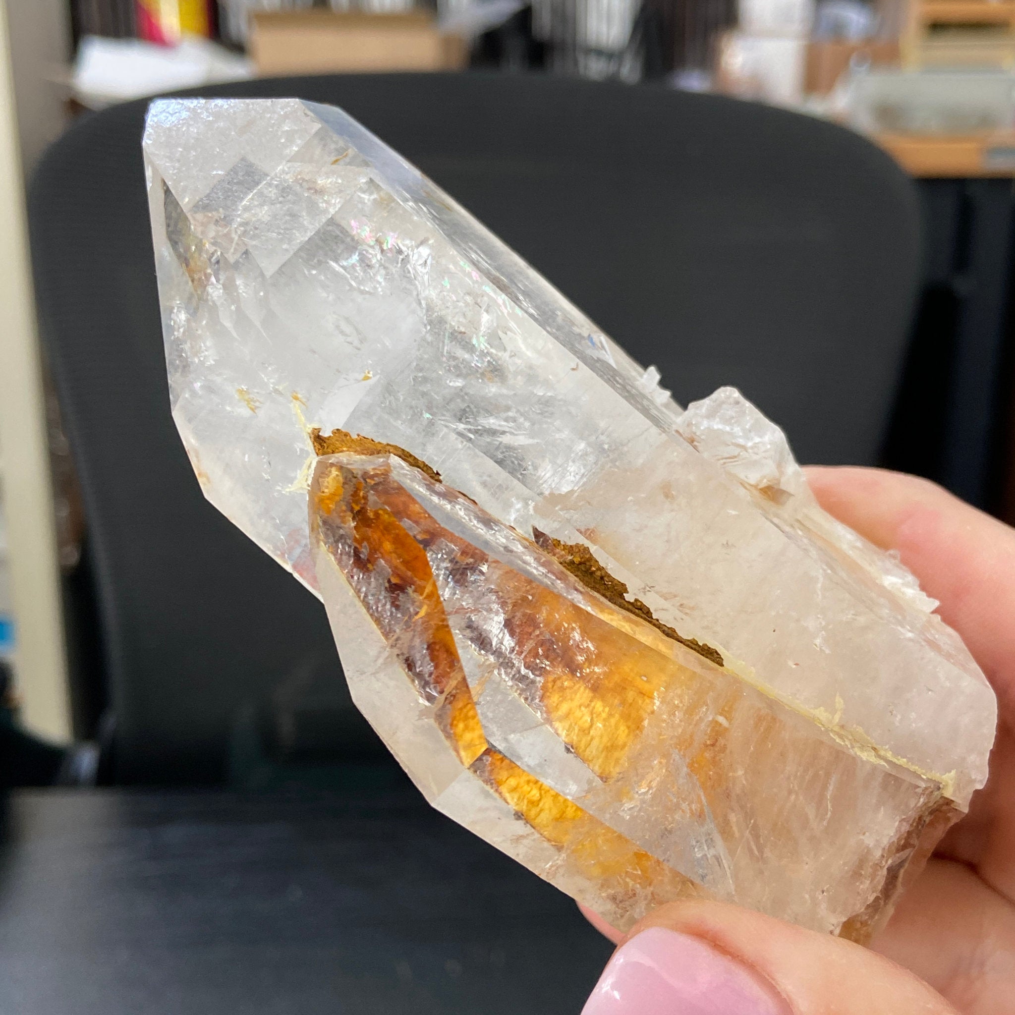 Phoenix Fire Lemurian Quartz Point – Penas Blancas, Colombia