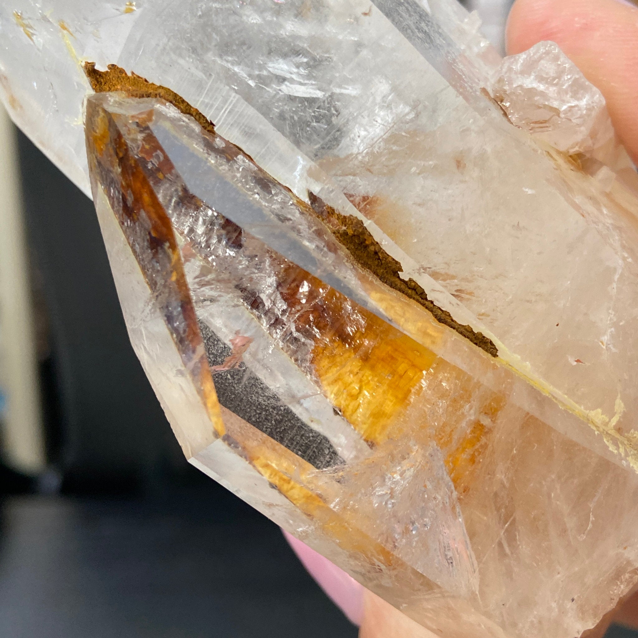 Phoenix Fire Lemurian Quartz Point – Penas Blancas, Colombia