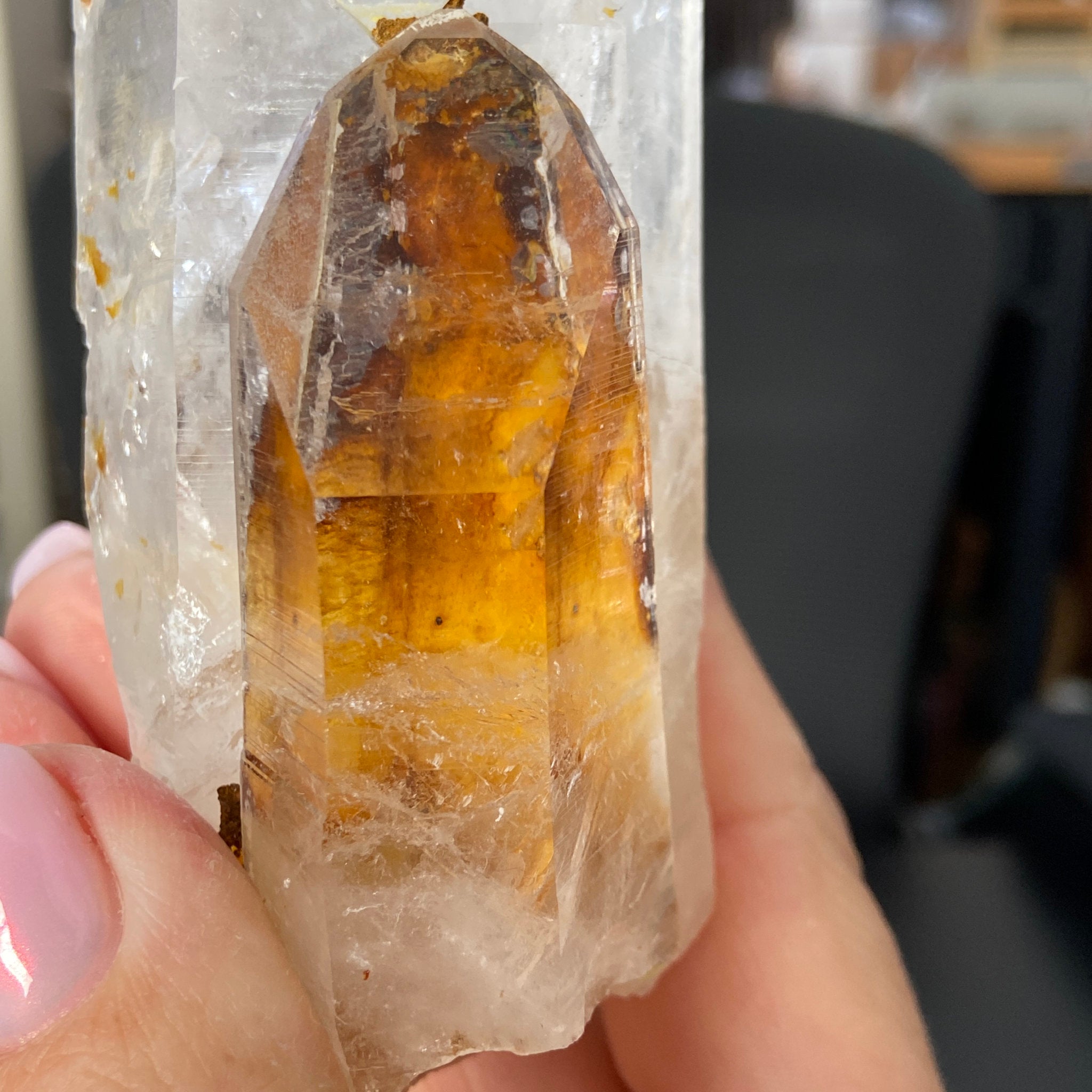 Phoenix Fire Lemurian Quartz Point – Penas Blancas, Colombia