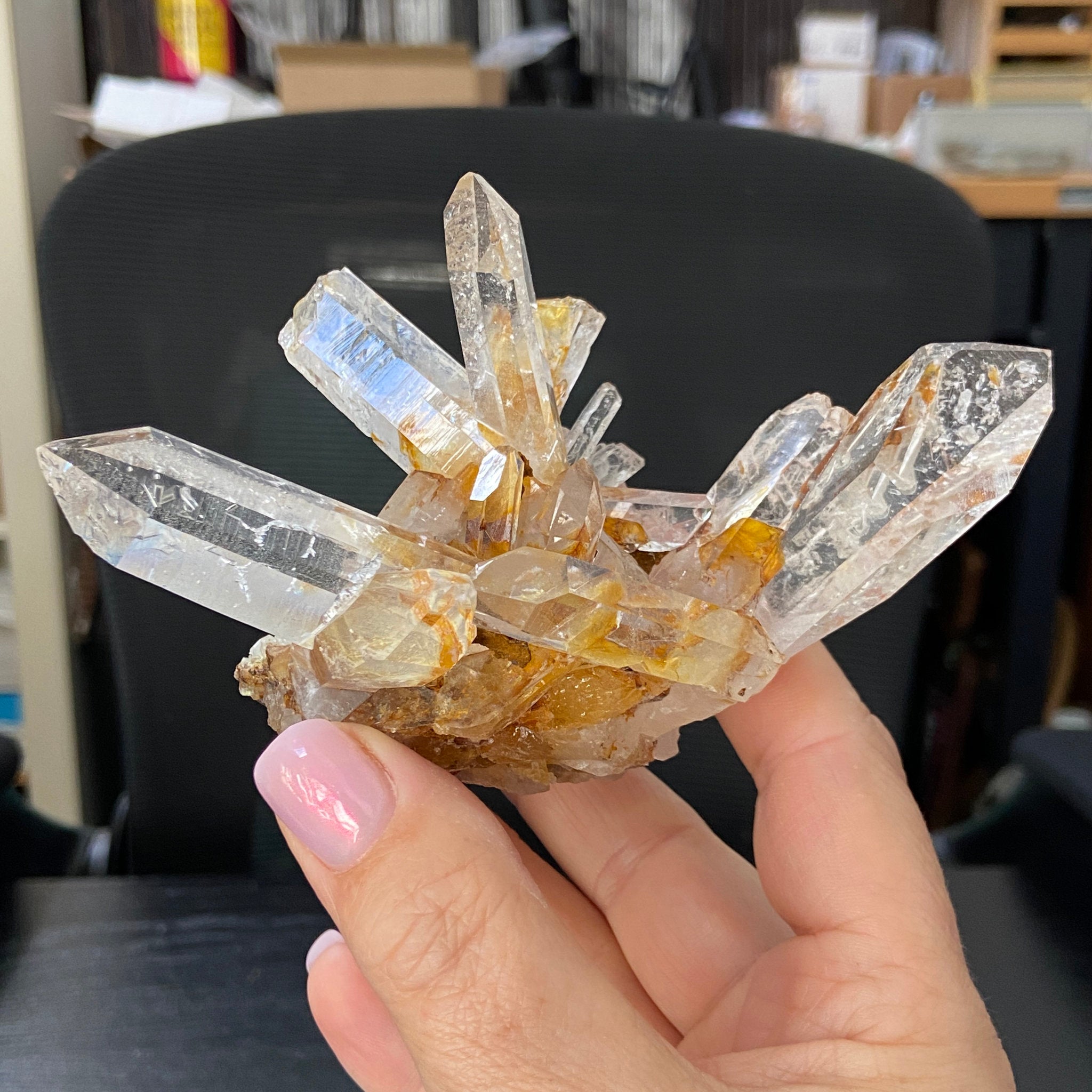 Phoenix Fire Lemurian Quartz Cluster – Penas Blancas, Colombia