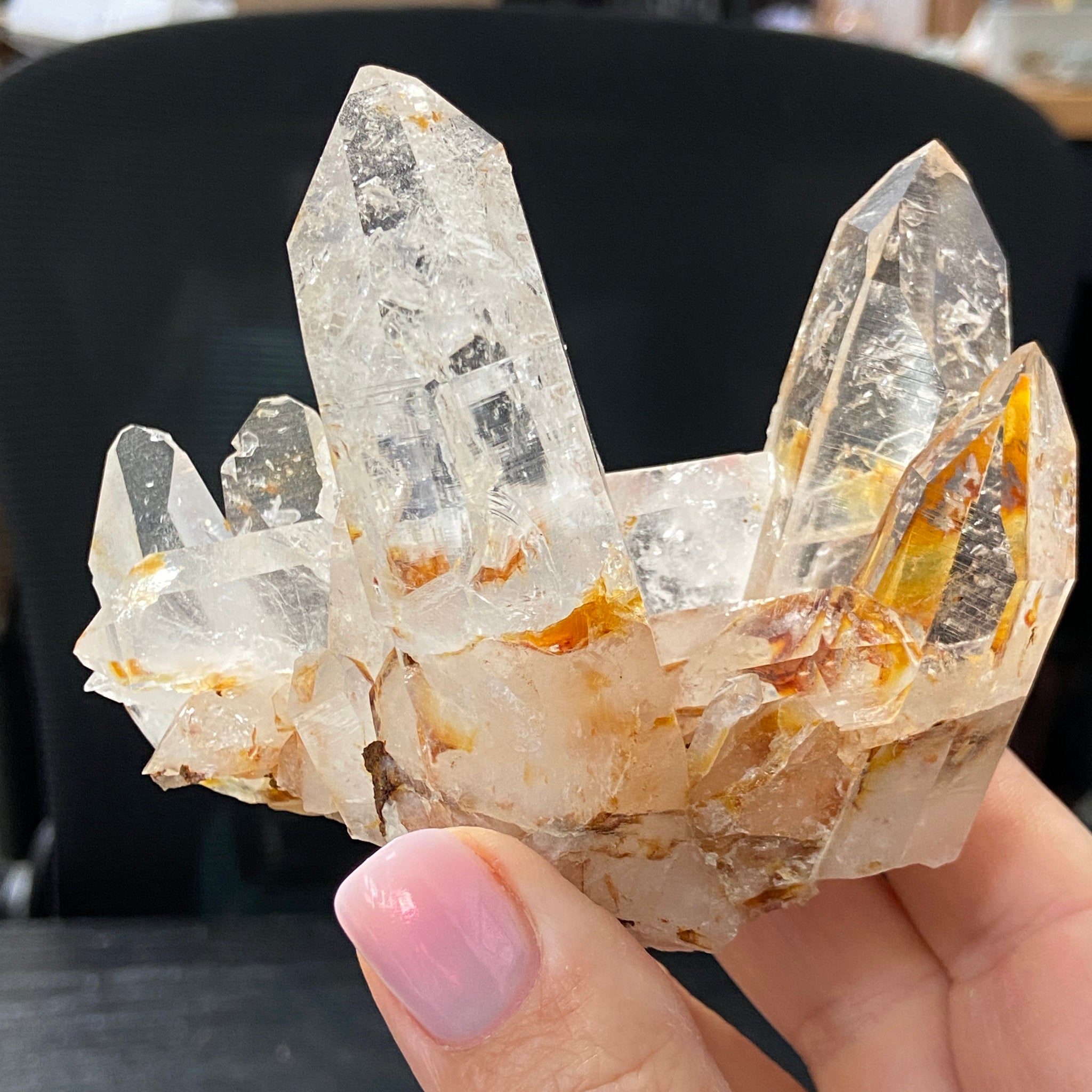 Phoenix Fire Lemurian Quartz Cluster – Penas Blancas, Colombia