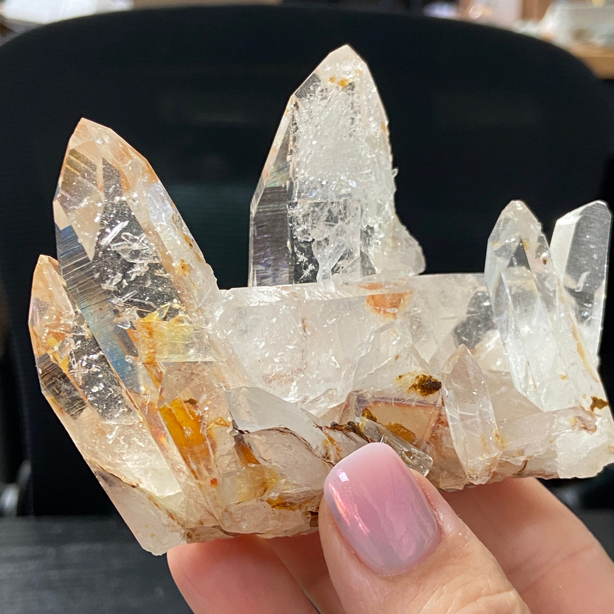 Phoenix Fire Lemurian Quartz Cluster – Penas Blancas, Colombia