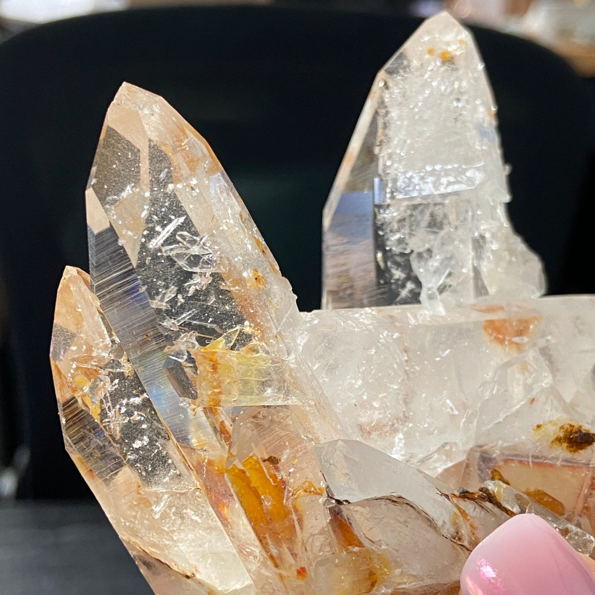 Phoenix Fire Lemurian Quartz Cluster – Penas Blancas, Colombia