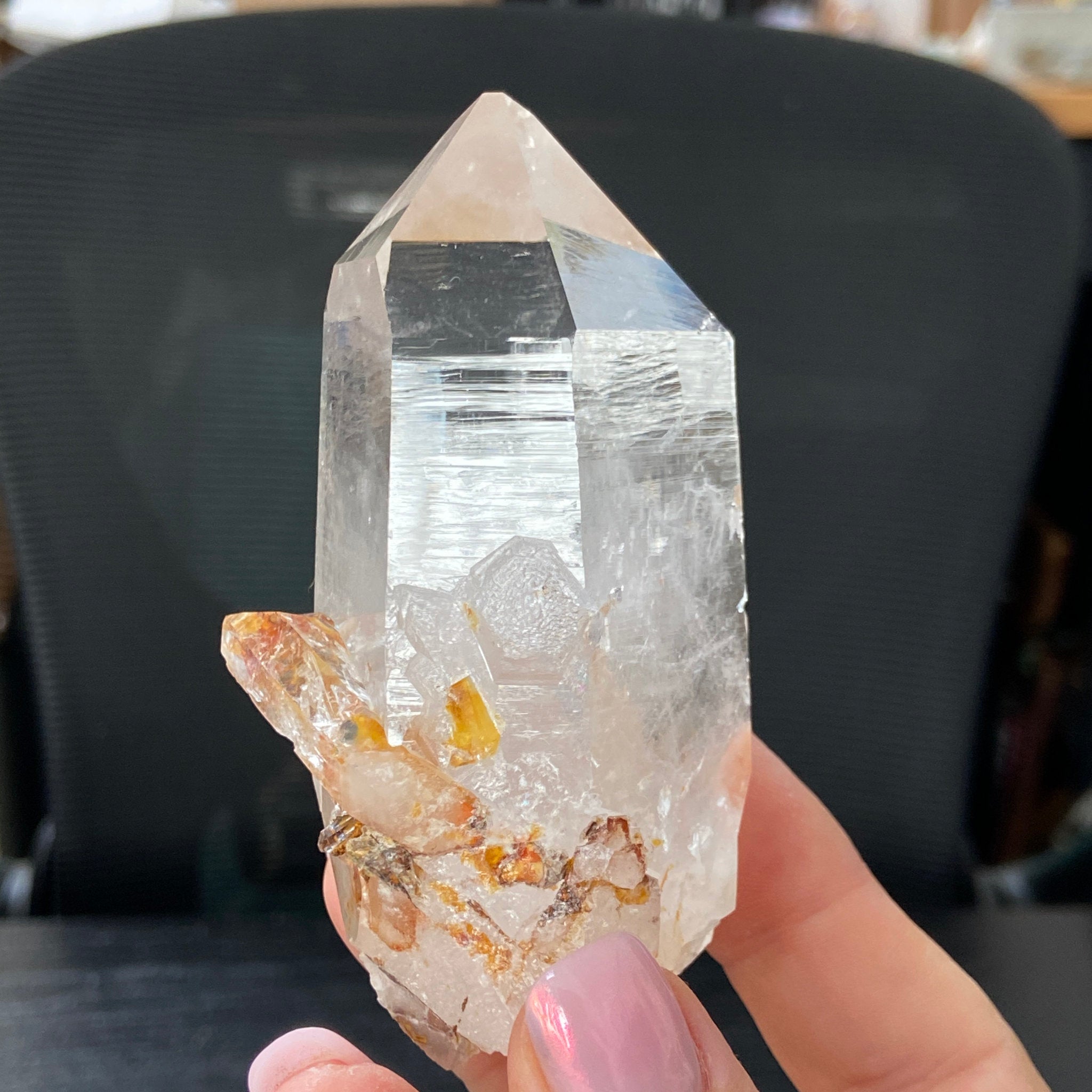 Phoenix Fire Lemurian Quartz Point – Penas Blancas, Colombia