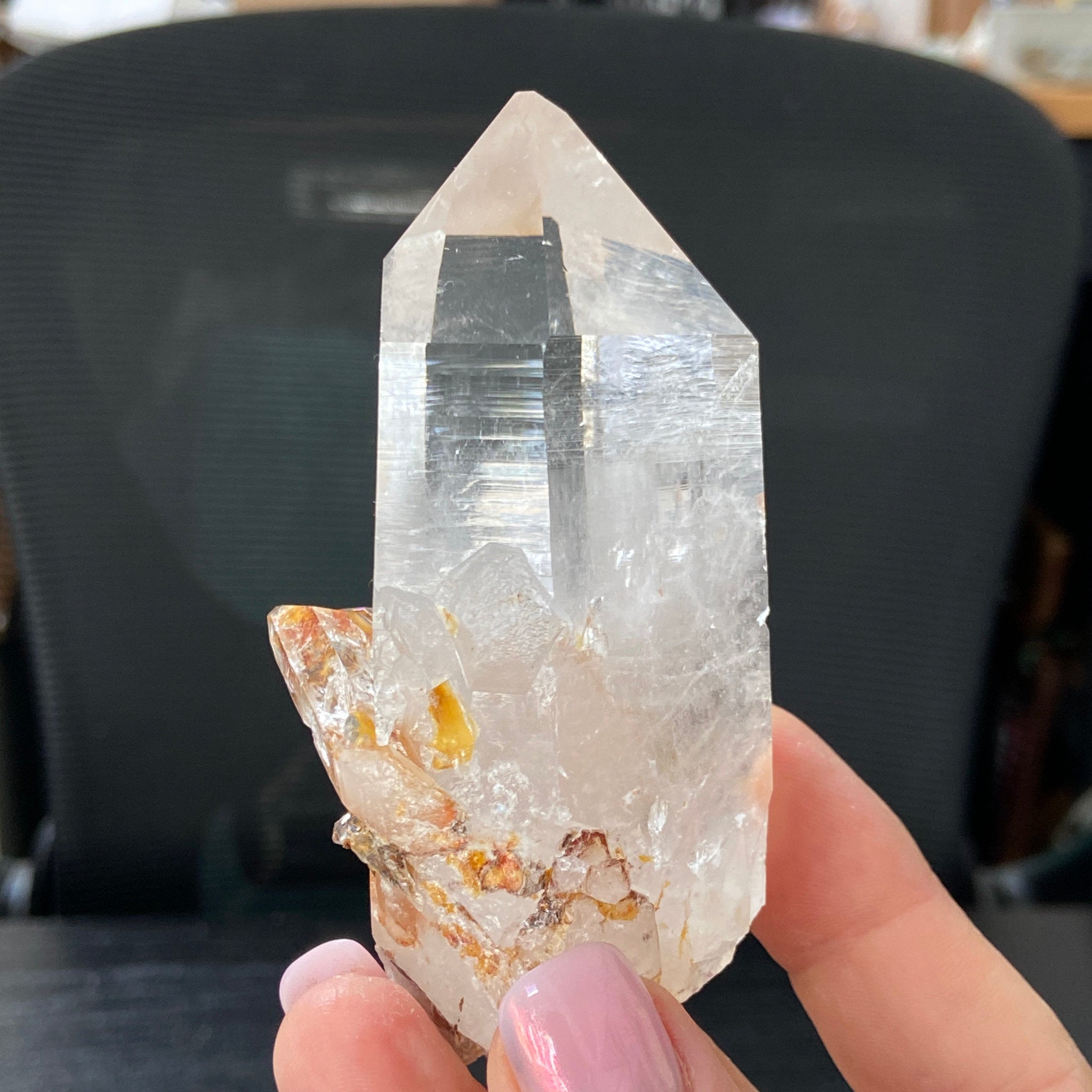 Phoenix Fire Lemurian Quartz Point – Penas Blancas, Colombia