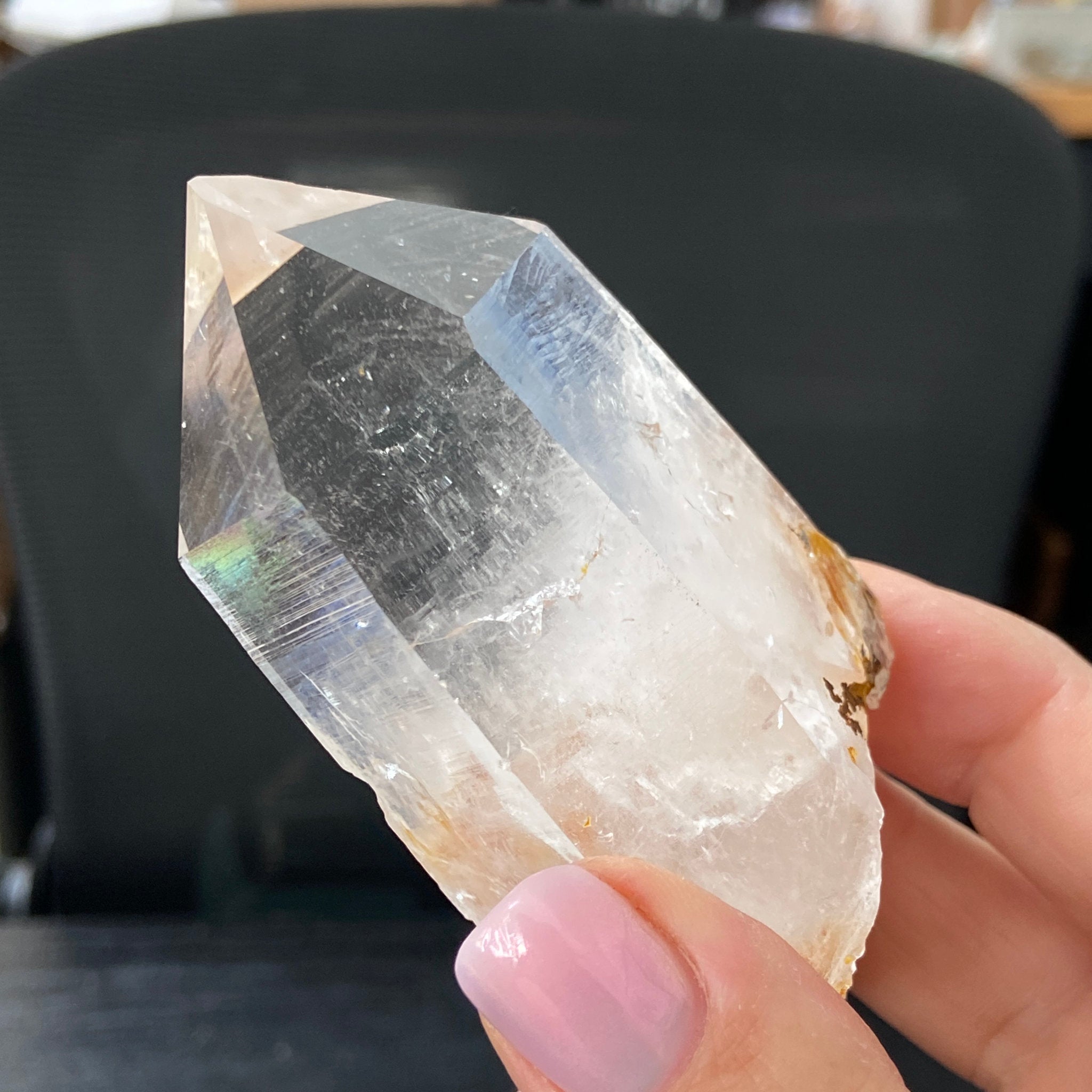 Phoenix Fire Lemurian Quartz Point – Penas Blancas, Colombia