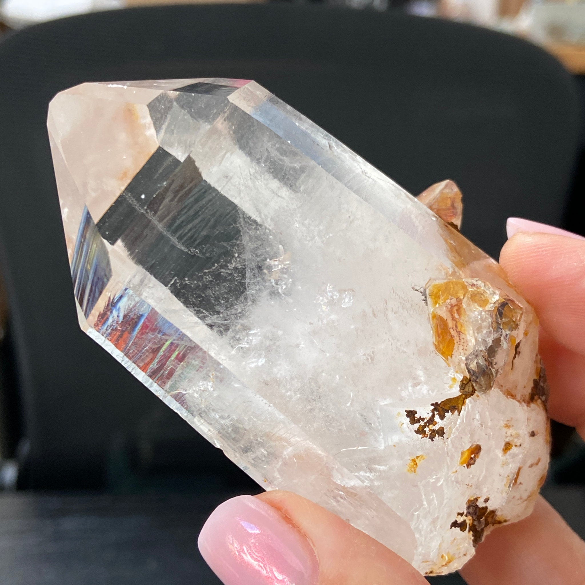 Phoenix Fire Lemurian Quartz Point – Penas Blancas, Colombia