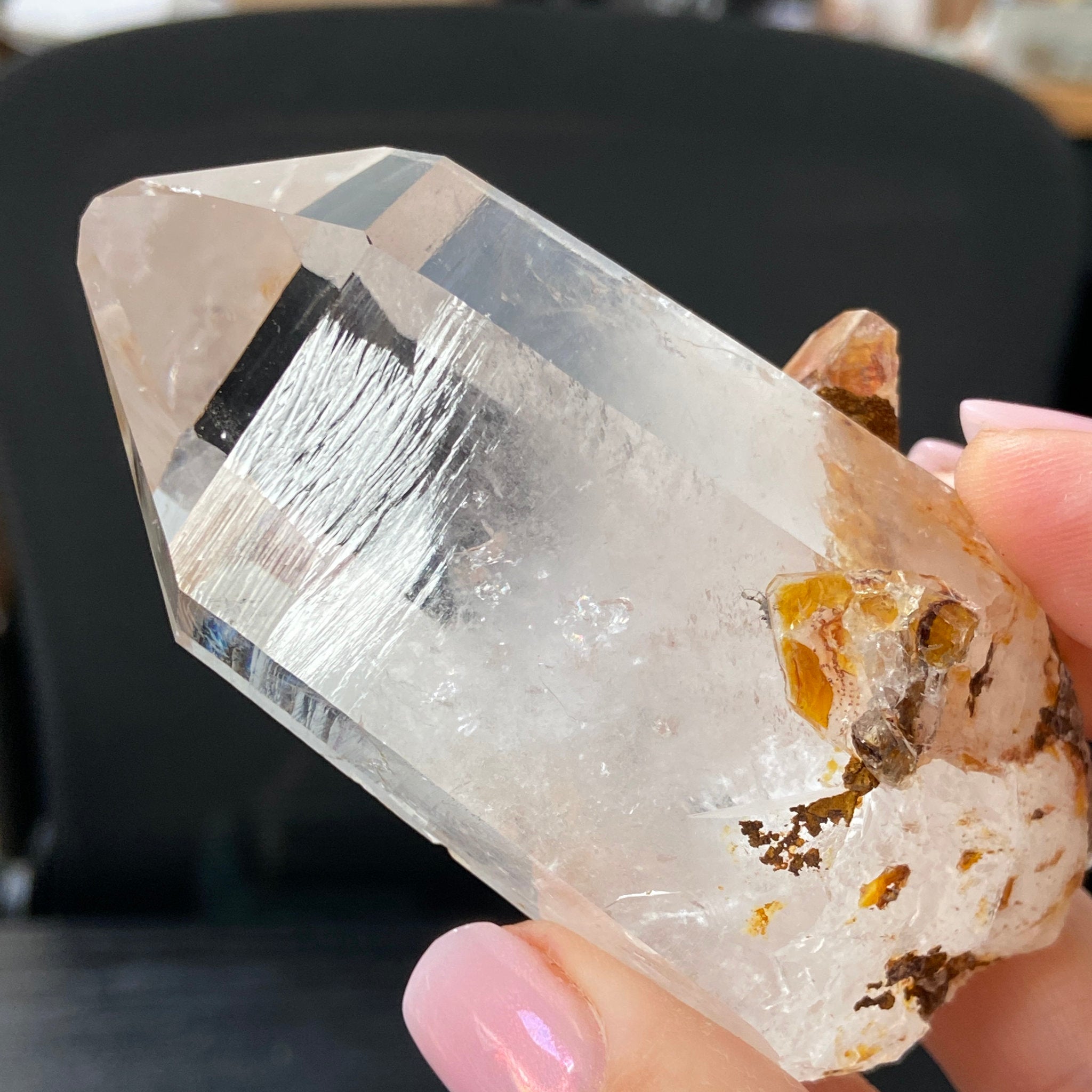 Phoenix Fire Lemurian Quartz Point – Penas Blancas, Colombia