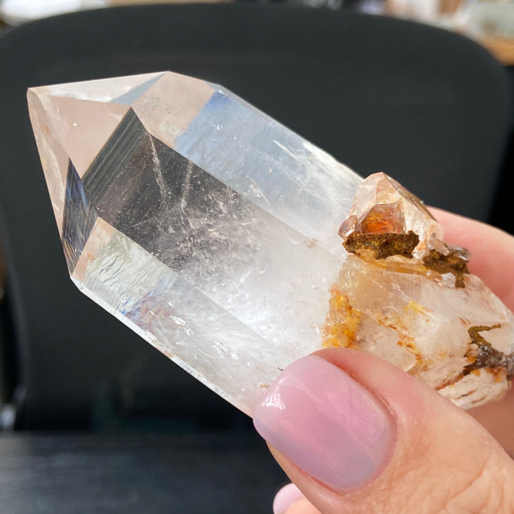 Phoenix Fire Lemurian Quartz Point – Penas Blancas, Colombia
